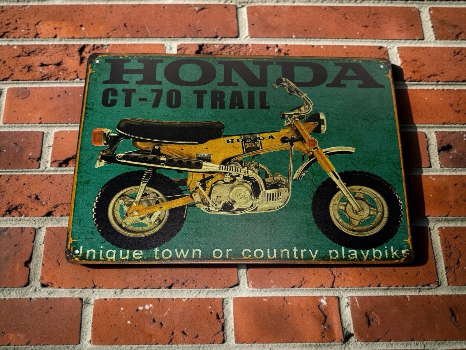Honda CT70 Trail Metal Tin Sign Rustic Garage Shop Wall Decor 11.75" x 8" Honda CT70 Trail Metal Tin Sign Rustic Garage Shop Wall Decor 11.75" x 8"