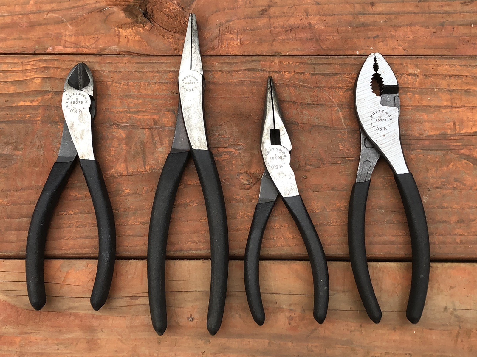 CRAFTSMAN USA WF Pliers & Cutters Lot. 45075, 45087 Long Reach, 45102, 45378