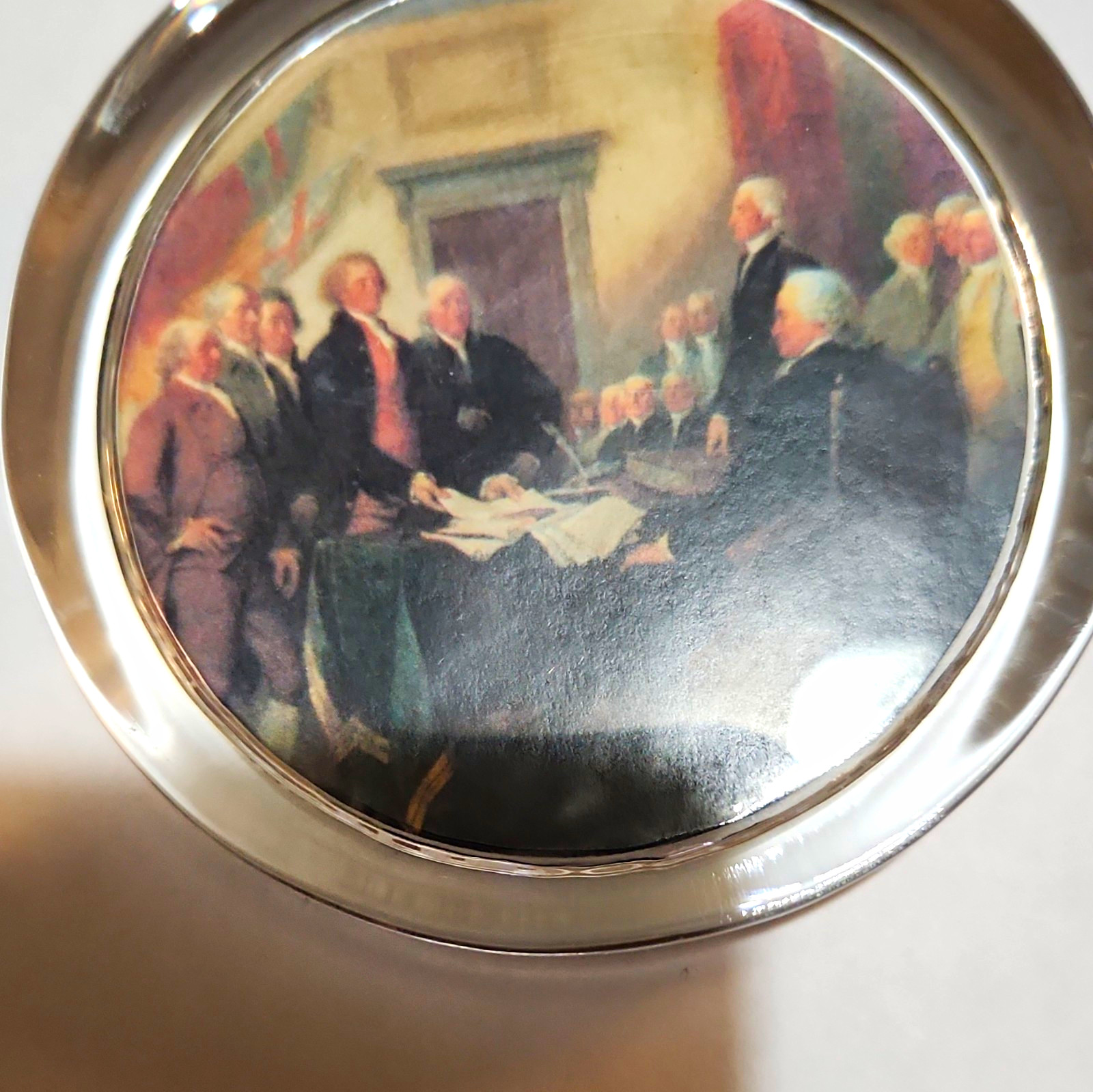 Vintage Antique Glass Paperweight WASHINGTON MONUMENT Washington DC Square