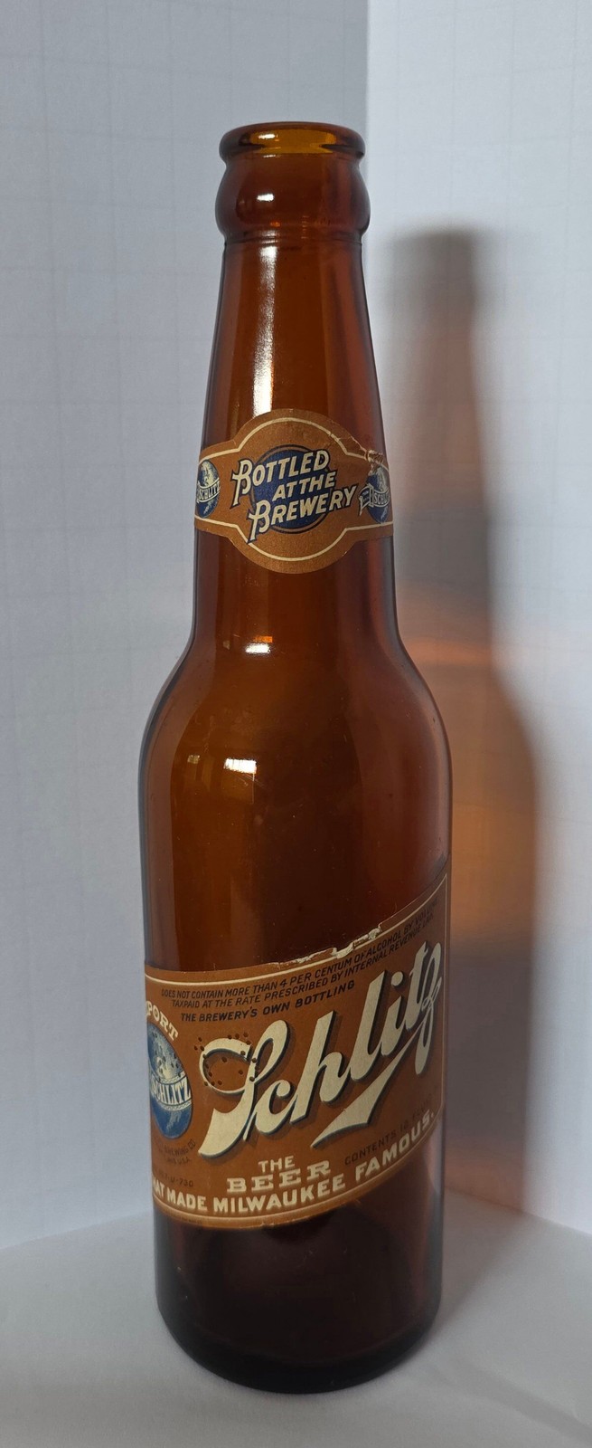 1930s Schlitz Export Beer 12 Oz Brew IRTP Joseph Schlitz Co. Milwaukee WI 1930s Schlitz Export Beer 12 Oz Brew IRTP Joseph Schlitz Co. Milwaukee WI
