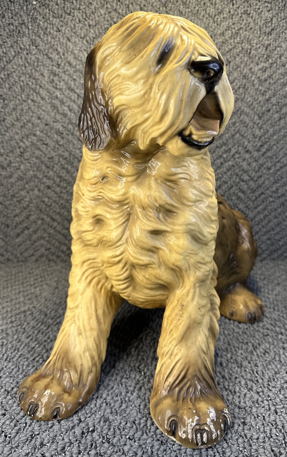 RARE Vintage Mid Century Marwal Old English Sheepdog Chalkware Statue MCM 15” RARE Vintage Mid Century Marwal Old English Sheepdog Chalkware Statue MCM 15”