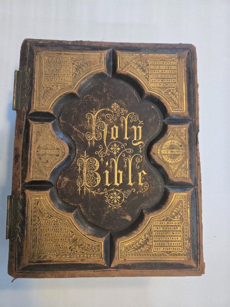 Rare Antique 1872 Holy Bible with apocrypha by Albert Leighton Rawson Rare Antique 1872 Holy Bible with apocrypha by Albert Leighton Rawson