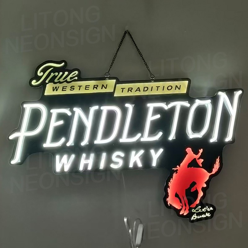 US STOCK Pendleton Whisky Vivid LED Beer Neon Sign 24" With Dimmer Bar Decor US STOCK Pendleton Whisky Vivid LED Beer Neon Sign 24" With Dimmer Bar Decor
