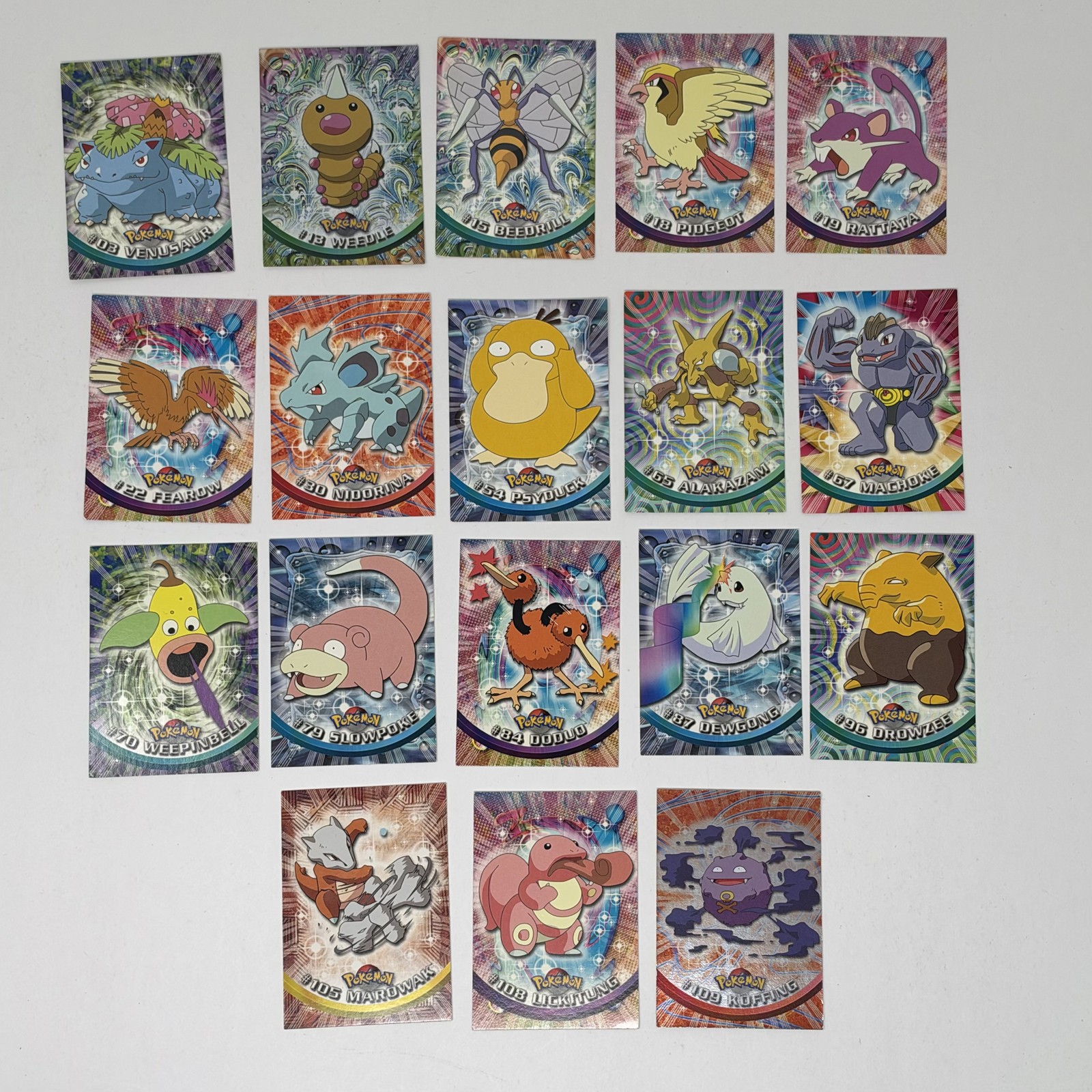 Vintage 2000 Topps Pokemon TV Animation Hologram Cards Lot 18 Venusaur Koffing Vintage 2000 Topps Pokemon TV Animation Hologram Cards Lot 18 Venusaur Koffing