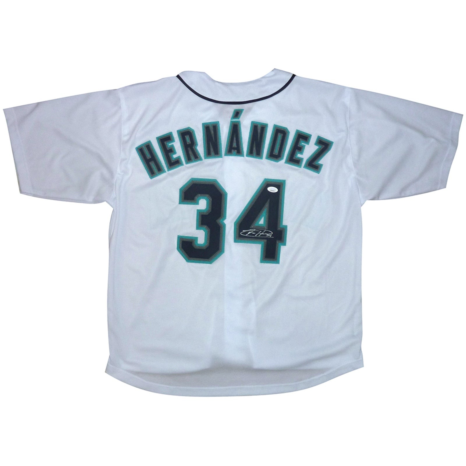 Felix Hernandez Autographed Seattle "King Felix" (White #34) Custom Jersey - Bec