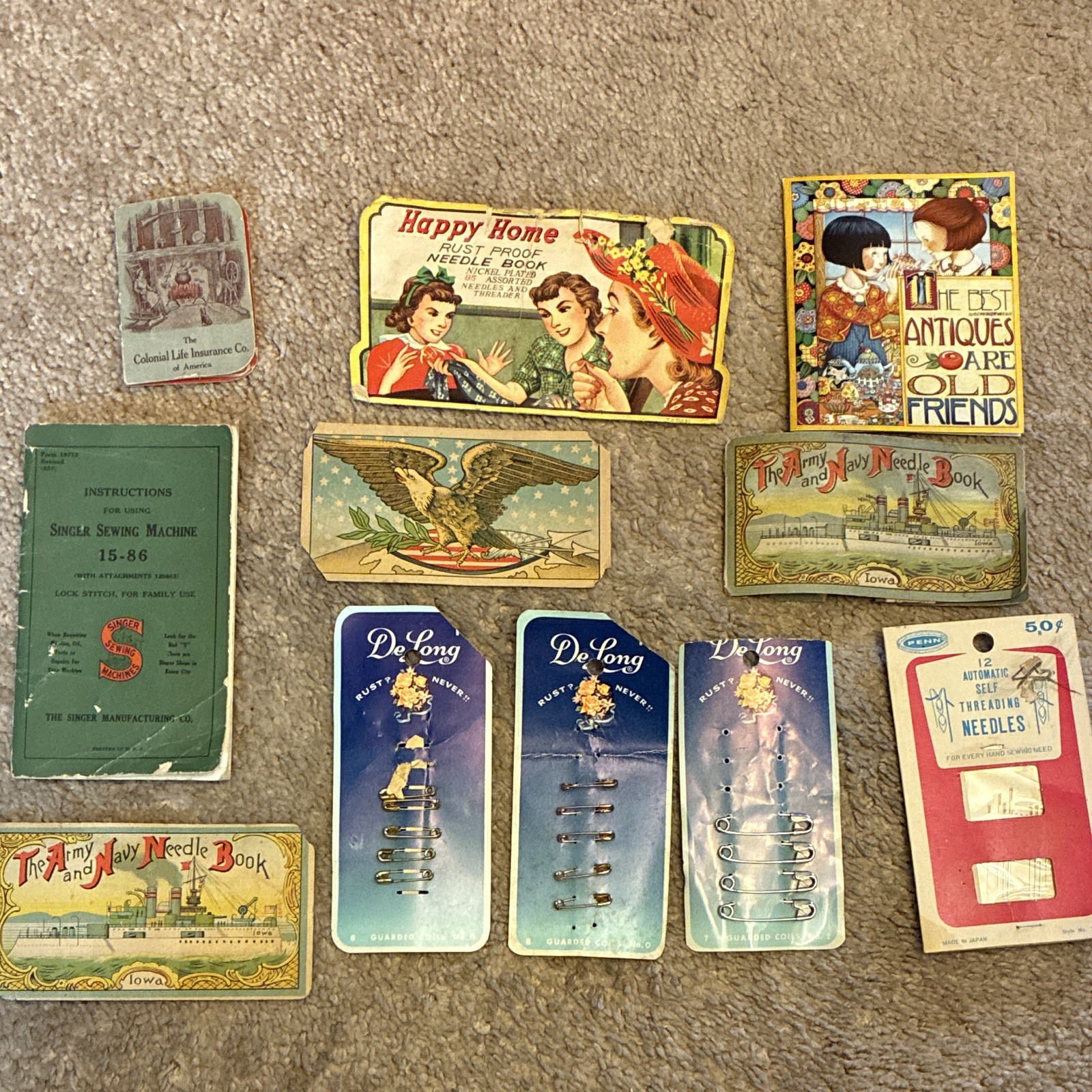 Antique Sewing Needle Books 10 Packs In Lot Vintage Sewing Supplies Primitive Antique Sewing Needle Books 10 Packs In Lot Vintage Sewing Supplies Primitive