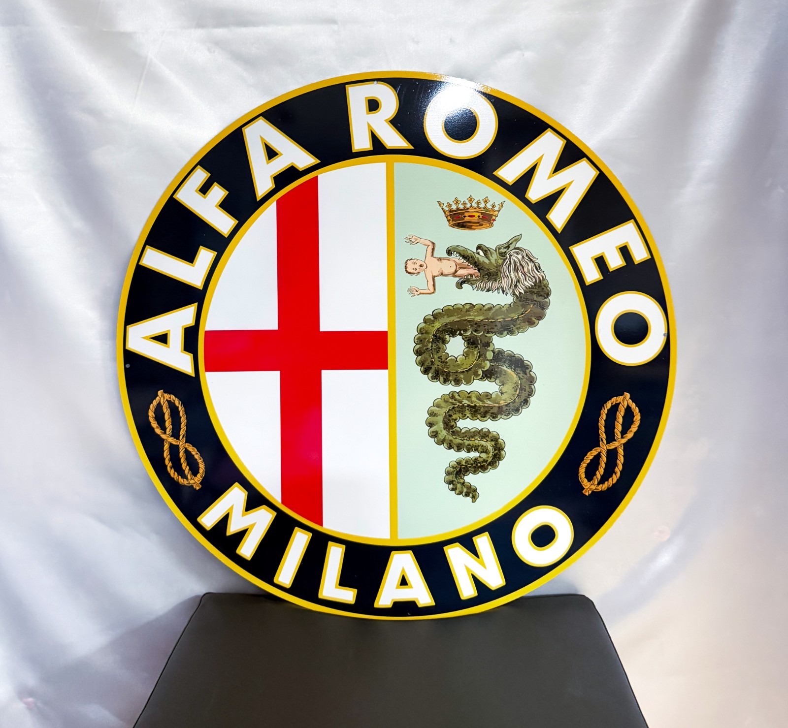 Alfa Romeo Milano Italian Automotive Emblem Heavy Metal Sign – 76 cm (29.9”) Alfa Romeo Milano Italian Automotive Emblem Heavy Metal Sign – 76 cm (29.9”)
