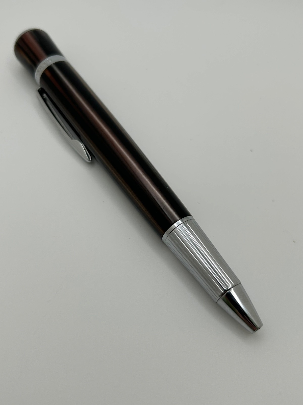 Rare Waterford Marquise Arista Prism Ballpoint Pen w/ Brown Striated w/Chrome Rare Waterford Marquise Arista Prism Ballpoint Pen w/ Brown Striated w/Chrome