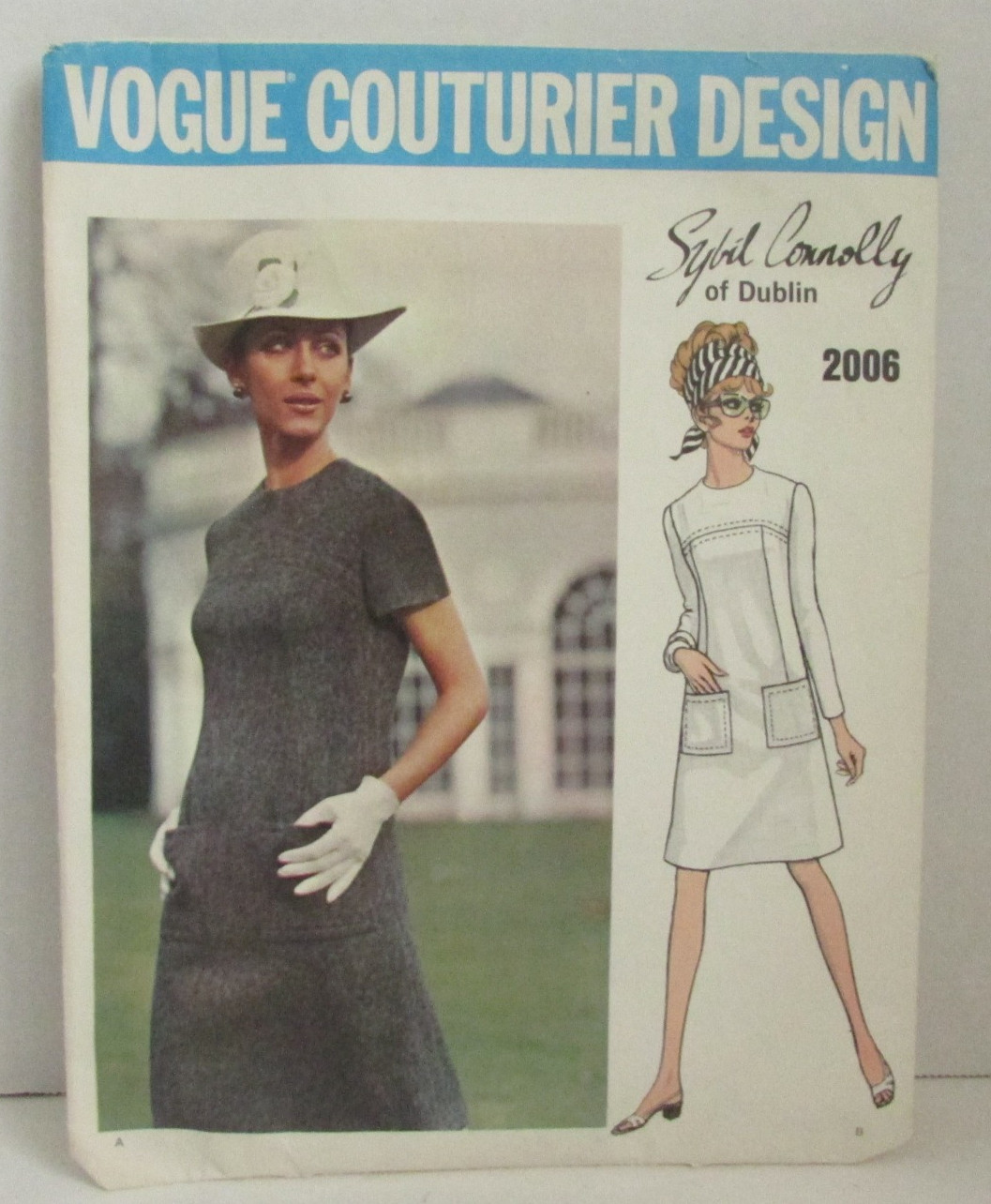 VINTAGE 60's Vogue Couturier Design #2006 Sybil Connolly One-Piece Dress Sz 14 VINTAGE 60's Vogue Couturier Design #2006 Sybil Connolly One-Piece Dress Sz 14