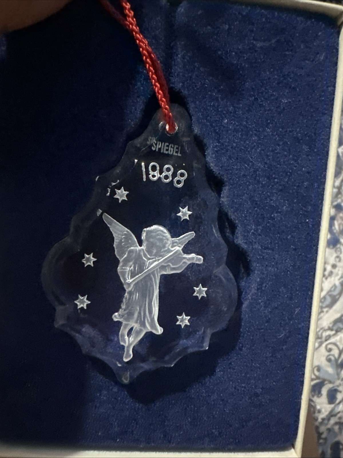 Vintage Spiegel 1988 Annual Ornament 30% Lead Crystal W Germany In Box Vintage Spiegel 1988 Annual Ornament 30% Lead Crystal W Germany In Box