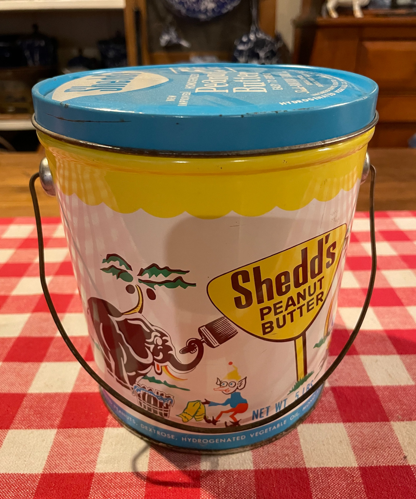Vintage 1950s Shedd's Peanut Butter Tin Vintage 1950s Shedd's Peanut Butter Tin