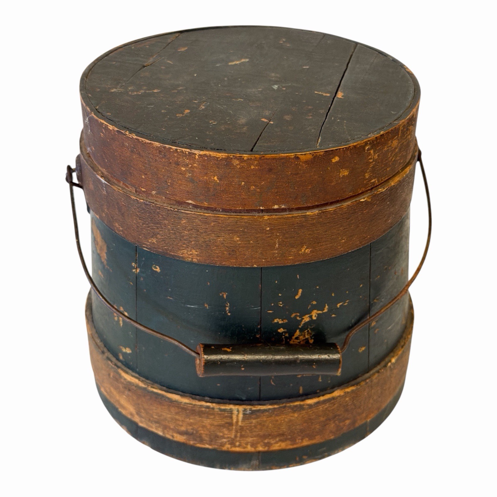 Antique Primitive Wood Bucket Pail+ 3 Lbs Vintage Buttons Sewing Lot Antique Primitive Wood Bucket Pail+ 3 Lbs Vintage Buttons Sewing Lot