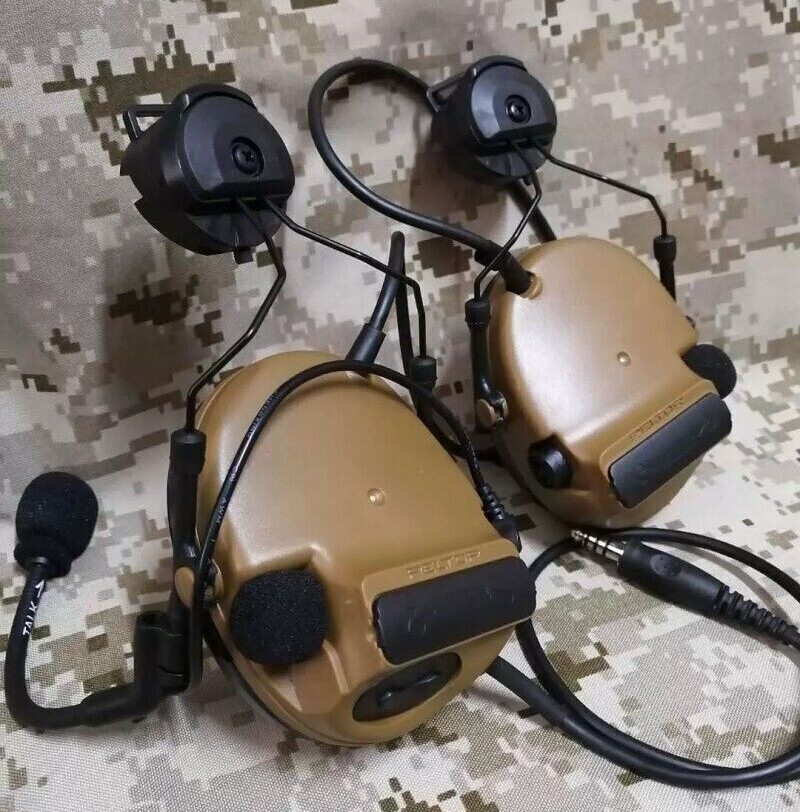 TCA C3 Noise Reduction Headphone Comtac-III Tactical Headset Peltor Helmet Ver TCA C3 Noise Reduction Headphone Comtac-III Tactical Headset Peltor Helmet Ver