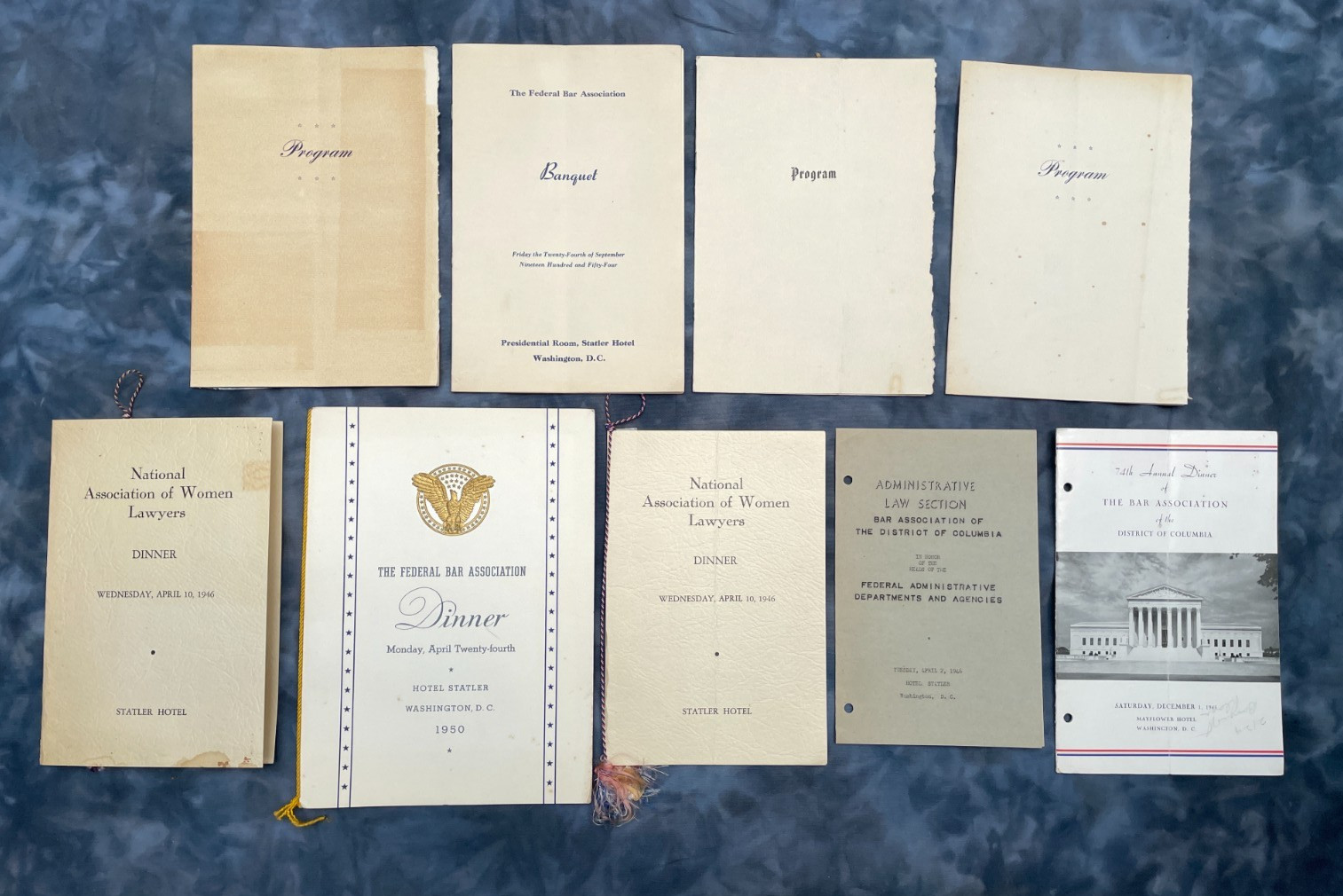 Vintage Federal Bar Program Lot 9 Political Washington DC 1940s 50s Law Judges Vintage Federal Bar Program Lot 9 Political Washington DC 1940s 50s Law Judges
