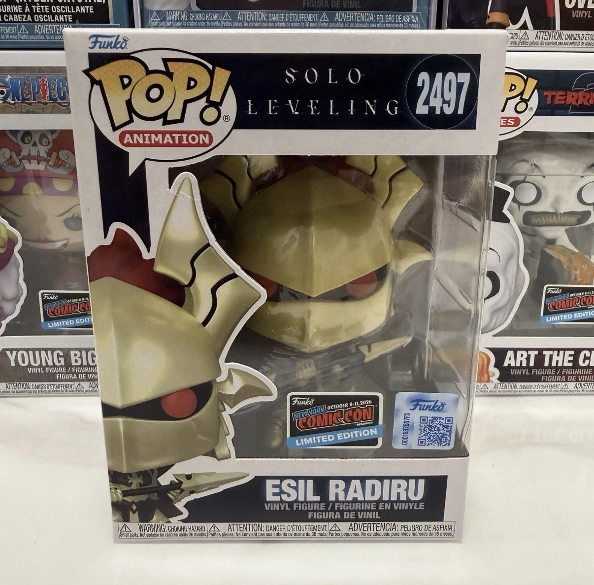 NYCC26 FUNKO POP SOLO LEVELING ESIL RADIRU MASKED FIGURE OFFICIAL Con-sticker NYCC26 FUNKO POP SOLO LEVELING ESIL RADIRU MASKED FIGURE OFFICIAL Con-sticker