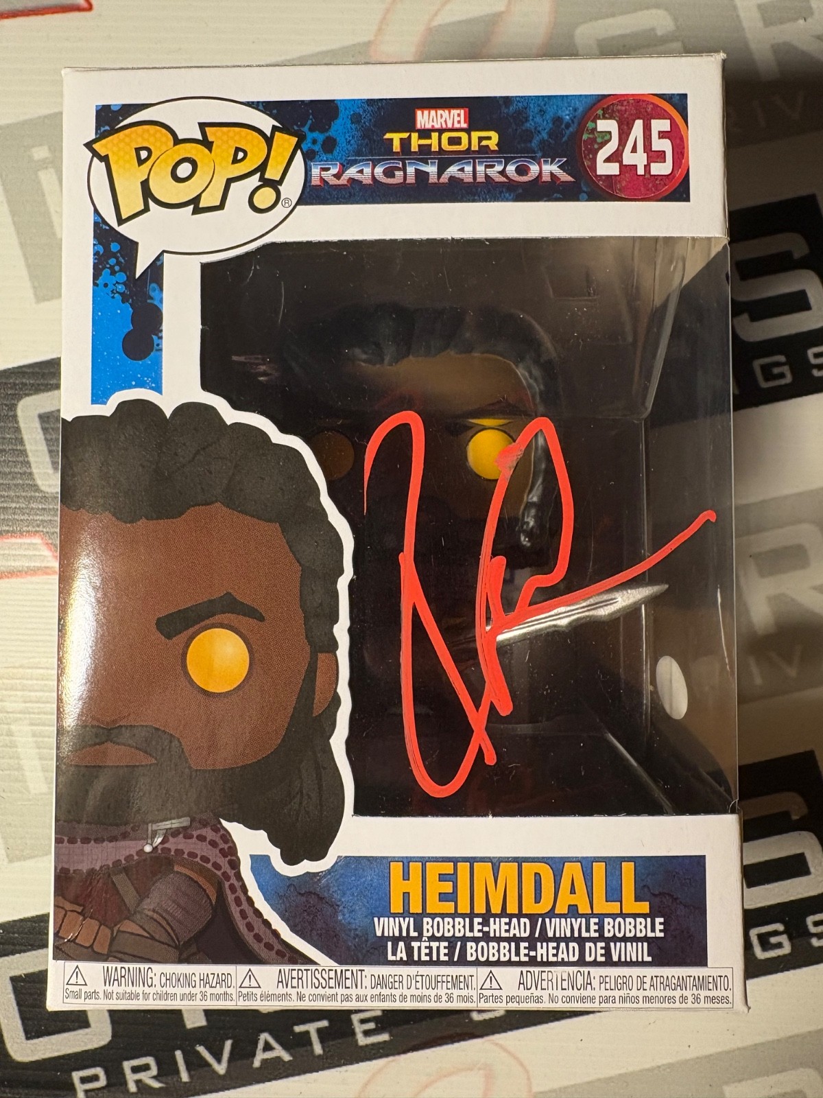 Idris Elba Signed Heimdall Funko Pop Autograph ACOA - Marvel Thor Ragnarok Idris Elba Signed Heimdall Funko Pop Autograph ACOA - Marvel Thor Ragnarok