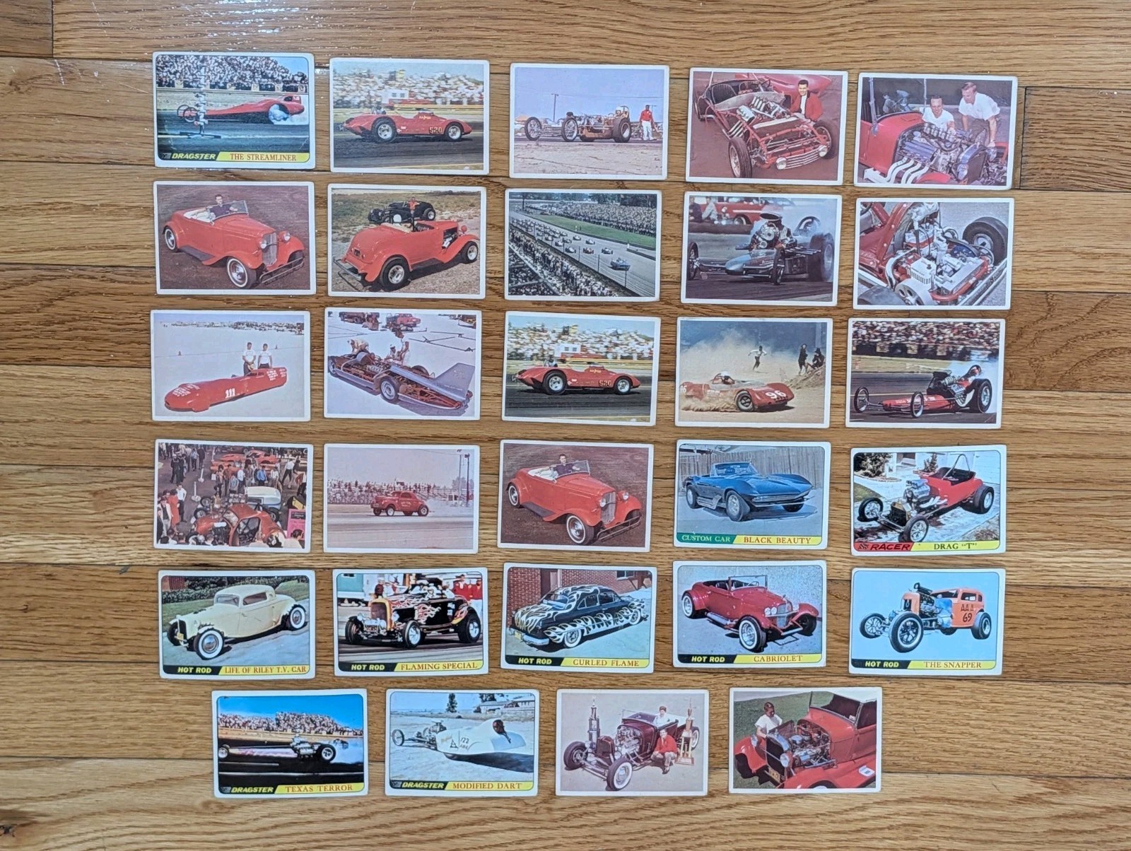1965 Donruss Spec Sheet HOT ROD Car Magazine Trading Card Lot Of 29 1965 Donruss Spec Sheet HOT ROD Car Magazine Trading Card Lot Of 29