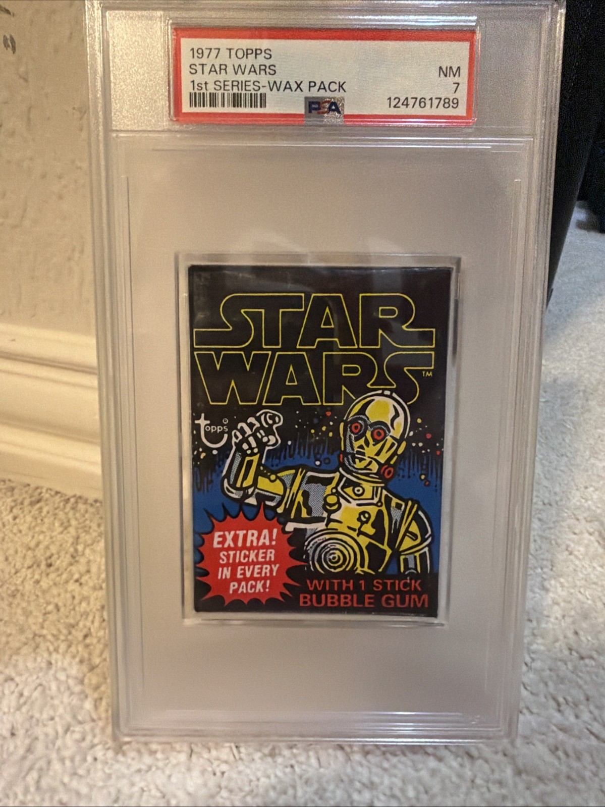 1977 Topps STAR WARS 1st Series WAX PACK PSA 7 Near Mint Unopened Sealed New 1 1977 Topps STAR WARS 1st Series WAX PACK PSA 7 Near Mint Unopened Sealed New 1