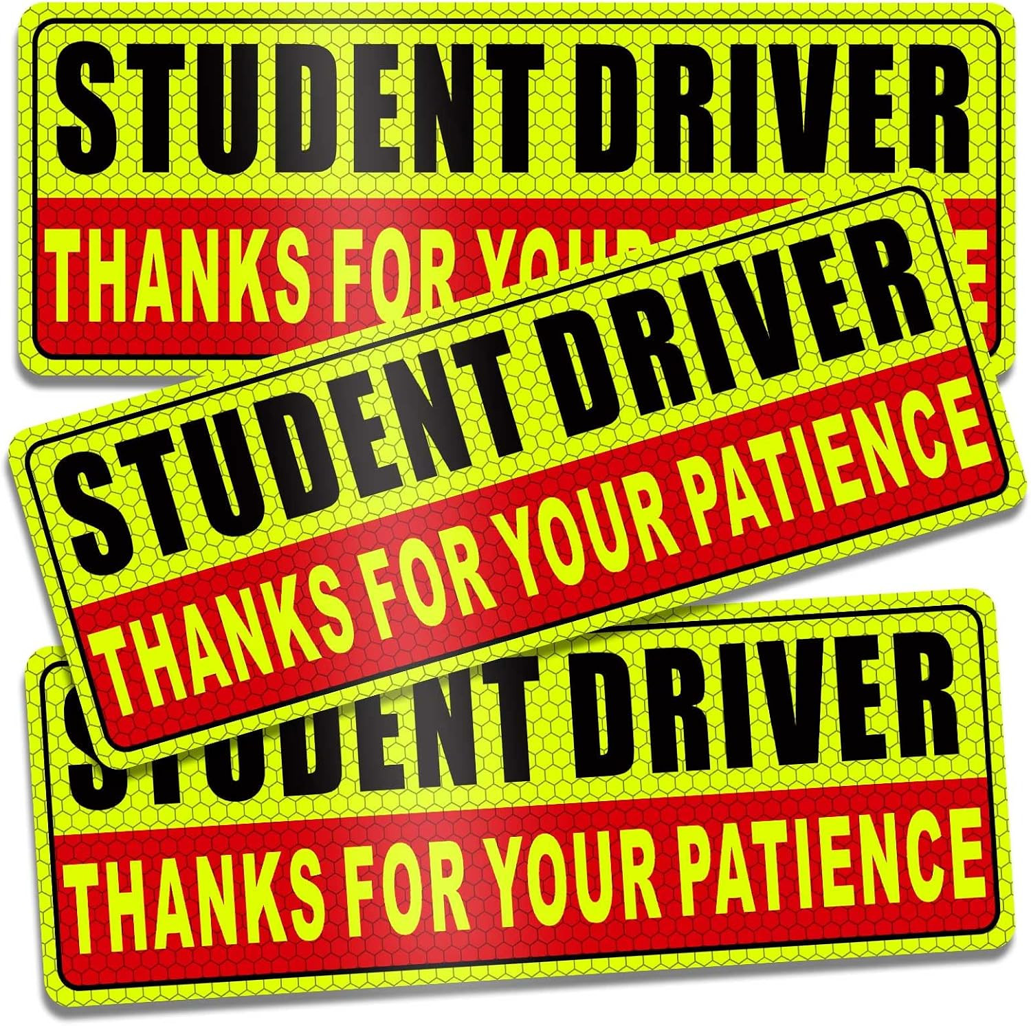 Student Driver Magnet for Car - New Medium, Black & Red Student Driver Magnet for Car - New Medium, Black & Red