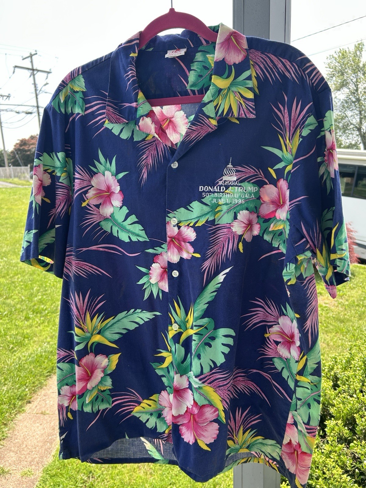DONALD TRUMP VINTAGE 50th Birthday Party Shirt .Worn Once For The Party Xl Size DONALD TRUMP VINTAGE 50th Birthday Party Shirt .Worn Once For The Party Xl Size
