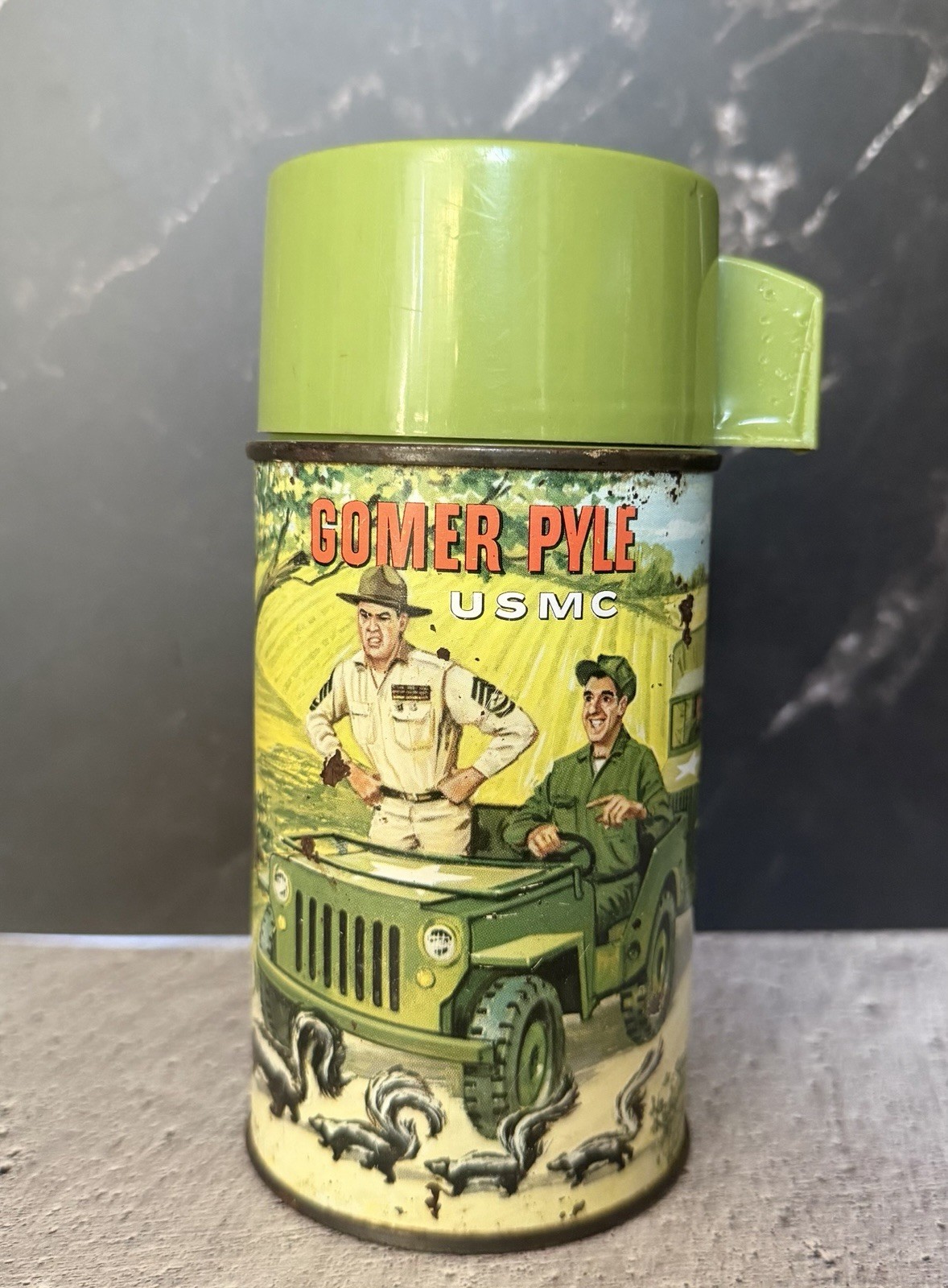 Vintage Rare 1966 Gomer Pyle USMC Thermos Aladdin Complete Vintage Rare 1966 Gomer Pyle USMC Thermos Aladdin Complete