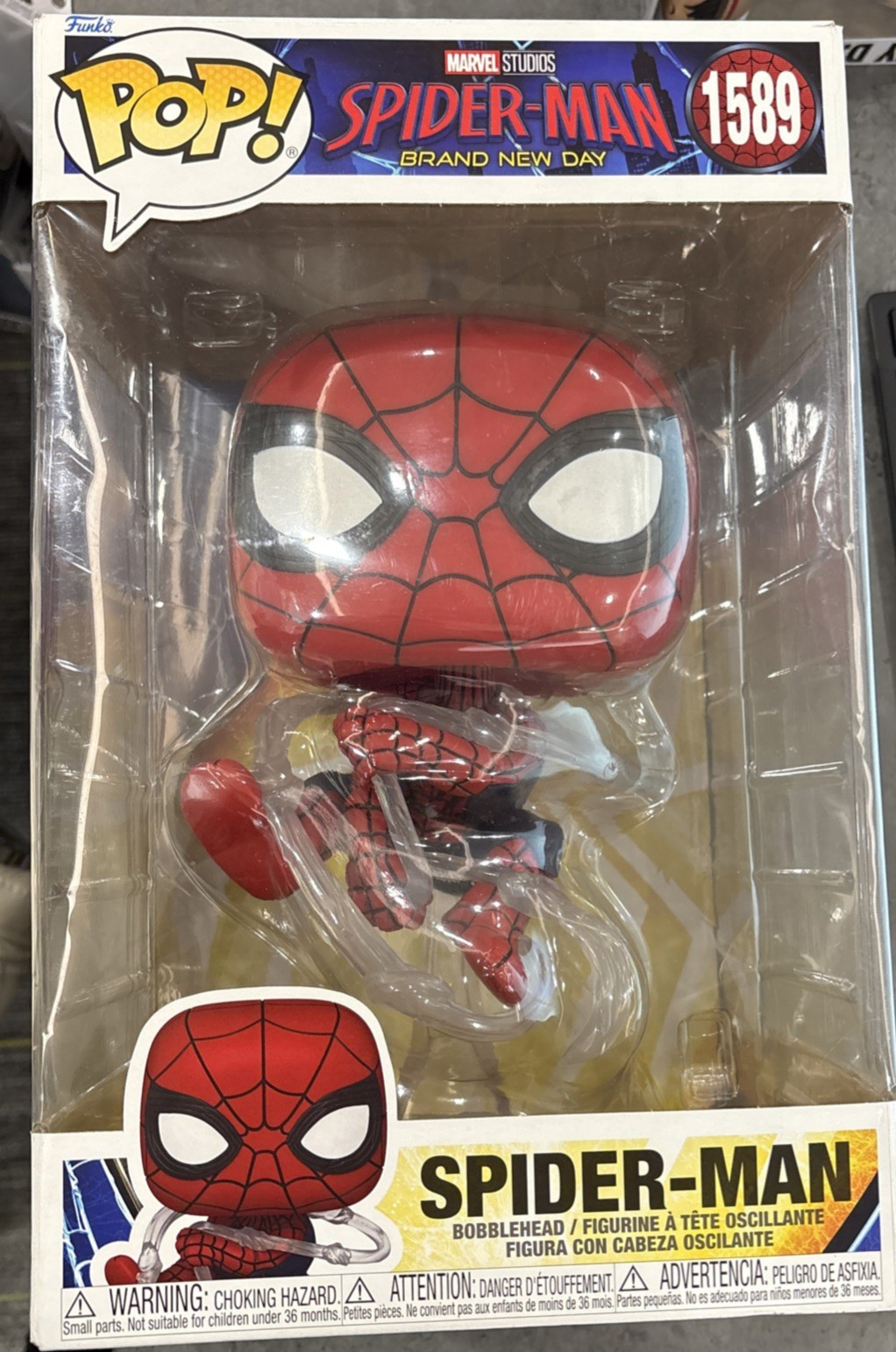 Jumbo Funko Pop Marvel Spider-Man Brand New Day #1589 Bobblehead Figure Jumbo Funko Pop Marvel Spider-Man Brand New Day #1589 Bobblehead Figure