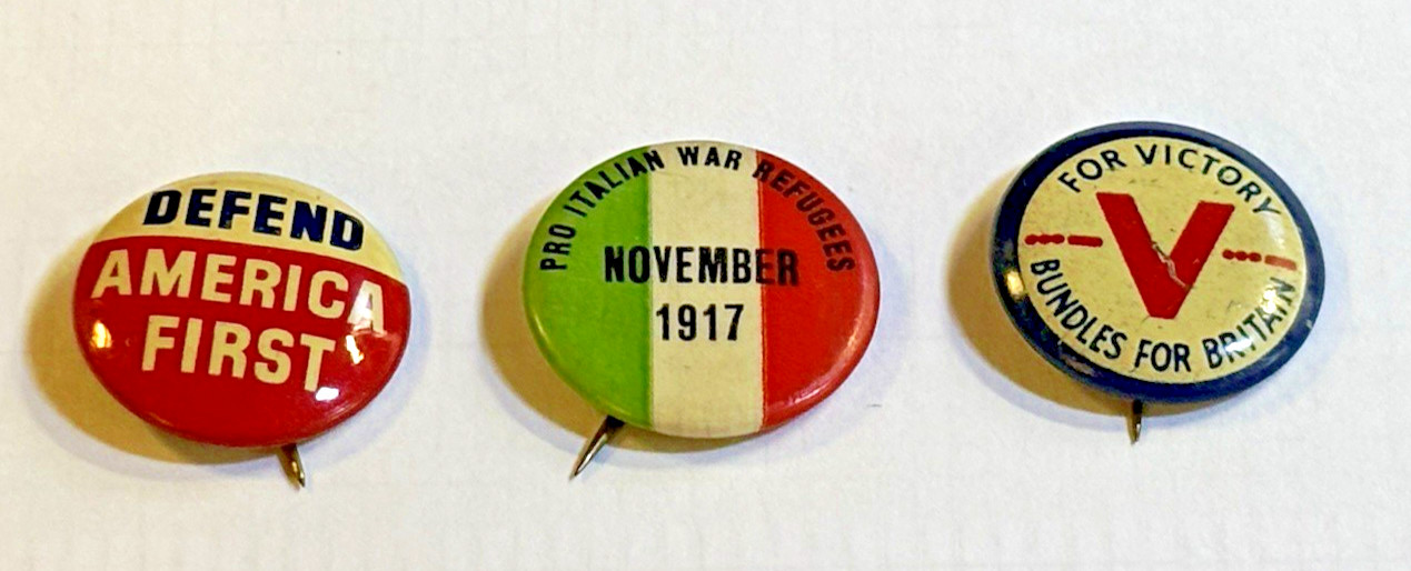 Lot of 3 Vintage WWI & WWII Home Front / Relief Organization Pinback But Lot of 3 Vintage WWI & WWII Home Front / Relief Organization Pinback But