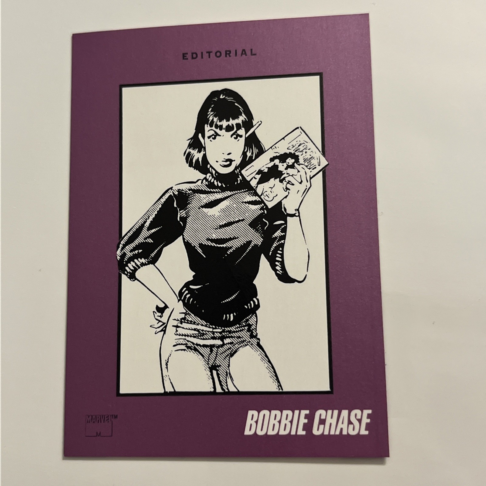 1992 Marvel Comics Staff Creators Trading Card Editorial #9 Bobbie Chase RARE 1992 Marvel Comics Staff Creators Trading Card Editorial #9 Bobbie Chase RARE