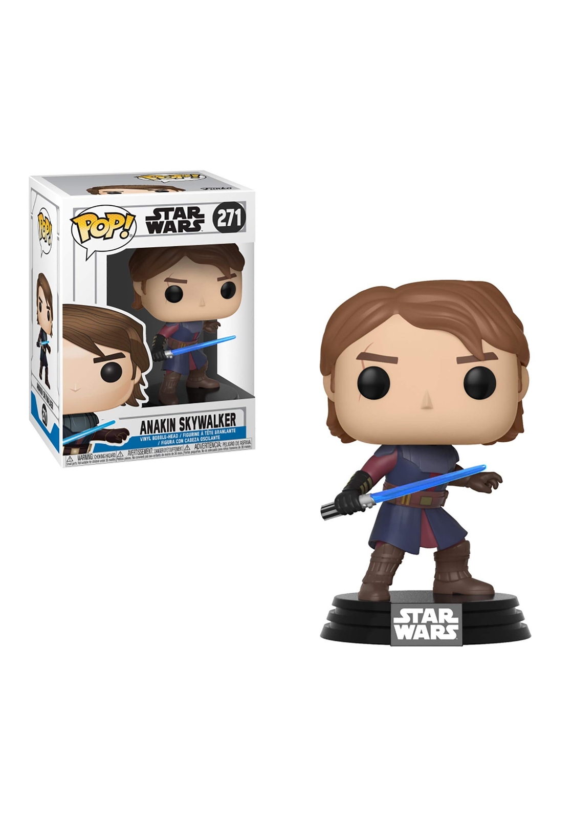 Anakin Skywalker Funko Pop Vinyl Clone Wars Figure 3.75 Inches Tall Anakin Skywalker Funko Pop Vinyl Clone Wars Figure 3.75 Inches Tall