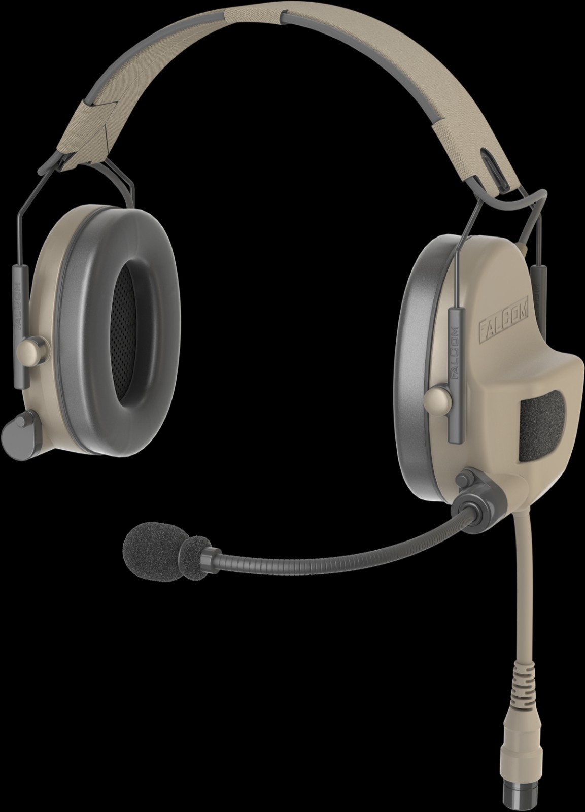 FALCOM OTE2000 Tan Headset Tactical Military Comms FALCOM OTE2000 Tan Headset Tactical Military Comms