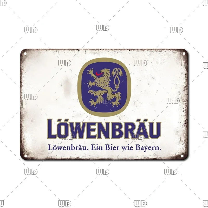 Vintage Germany Paulaner Beer Tin Metal Signs Home Décor 8x12 Vintage Germany Paulaner Beer Tin Metal Signs Home Décor 8x12