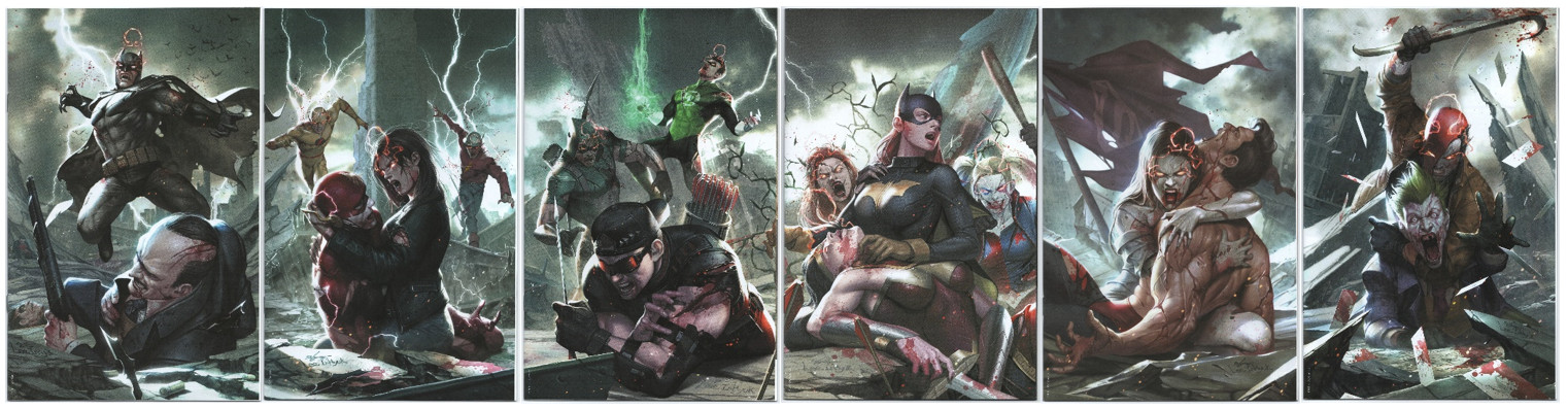 DCeased #1 2 3 4 5 6 Inhyuk Lee VIRGIN Midtown CONNECTING COVER Set Lot