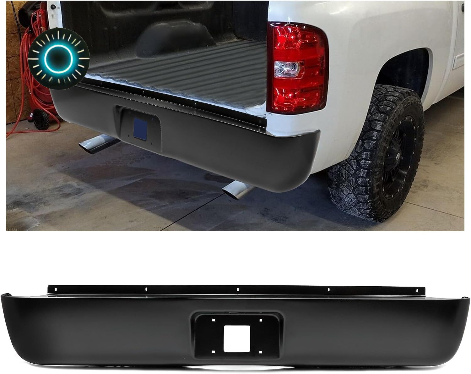 Rear Roll Pan Compatible with 2007-2013 Chevy Chevrolet Silverado GMC Sierra 150