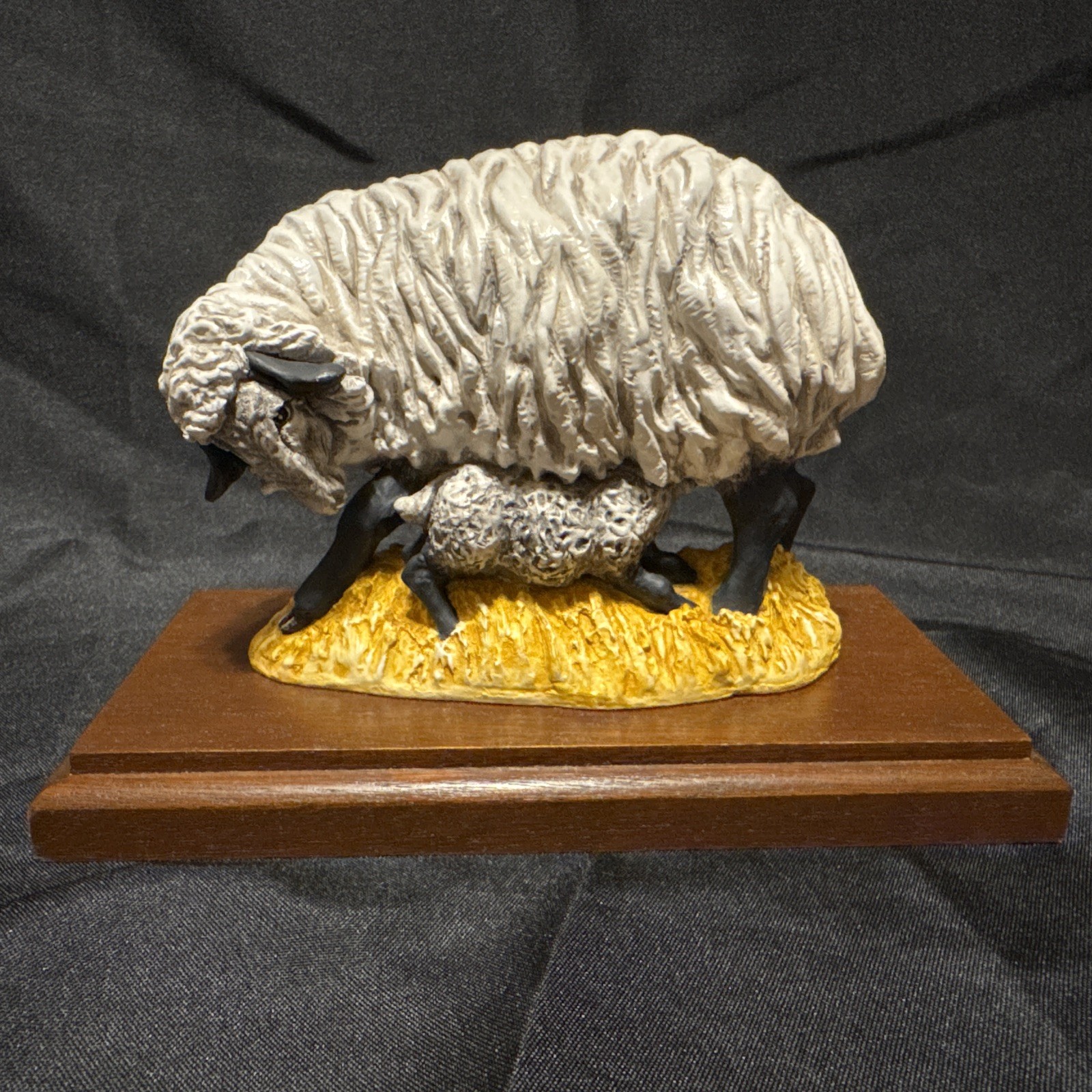 Simpich Character Doll SHEEP LAMB Clay Sculpture Wood 1994 Nativity Christmas