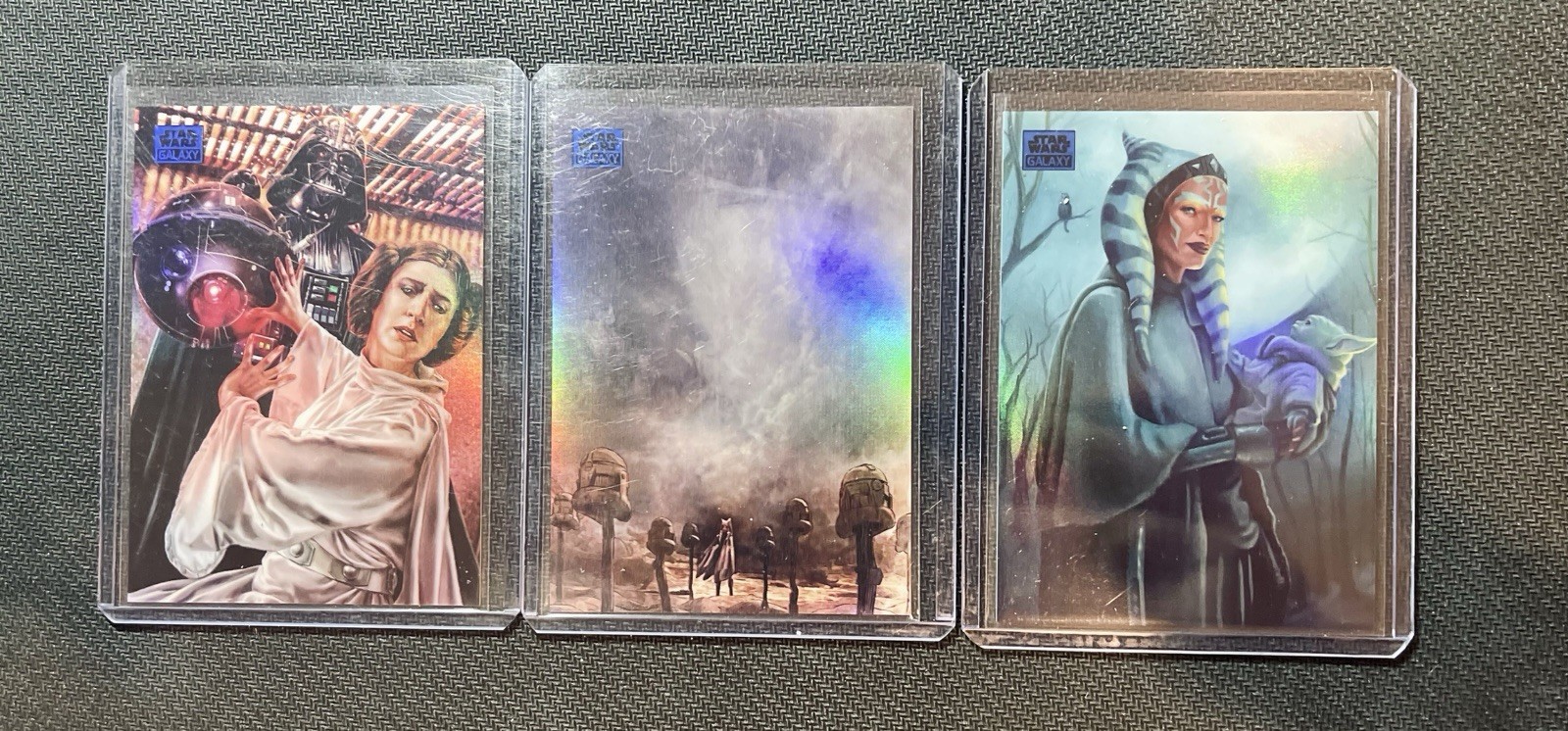 2024 Topps Chrome Star Wars Galaxy Blue Refractor /150 – 3 Card Lot 2024 Topps Chrome Star Wars Galaxy Blue Refractor /150 – 3 Card Lot
