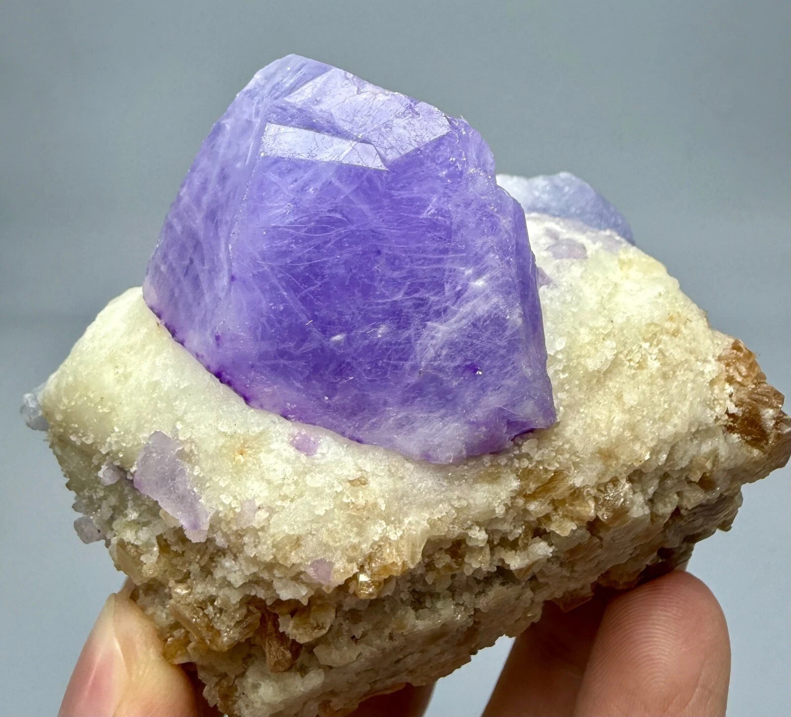 283 GM Tenebrescent Fluorescent Hackmanite Crystal On Matrix From Afghanistan, e
