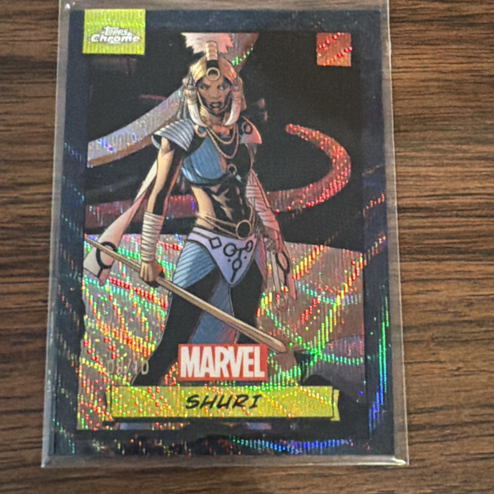 2024 Topps Chrome Marvel Black Refractor /10 Shuri #29 SSP 2024 Topps Chrome Marvel Black Refractor /10 Shuri #29 SSP