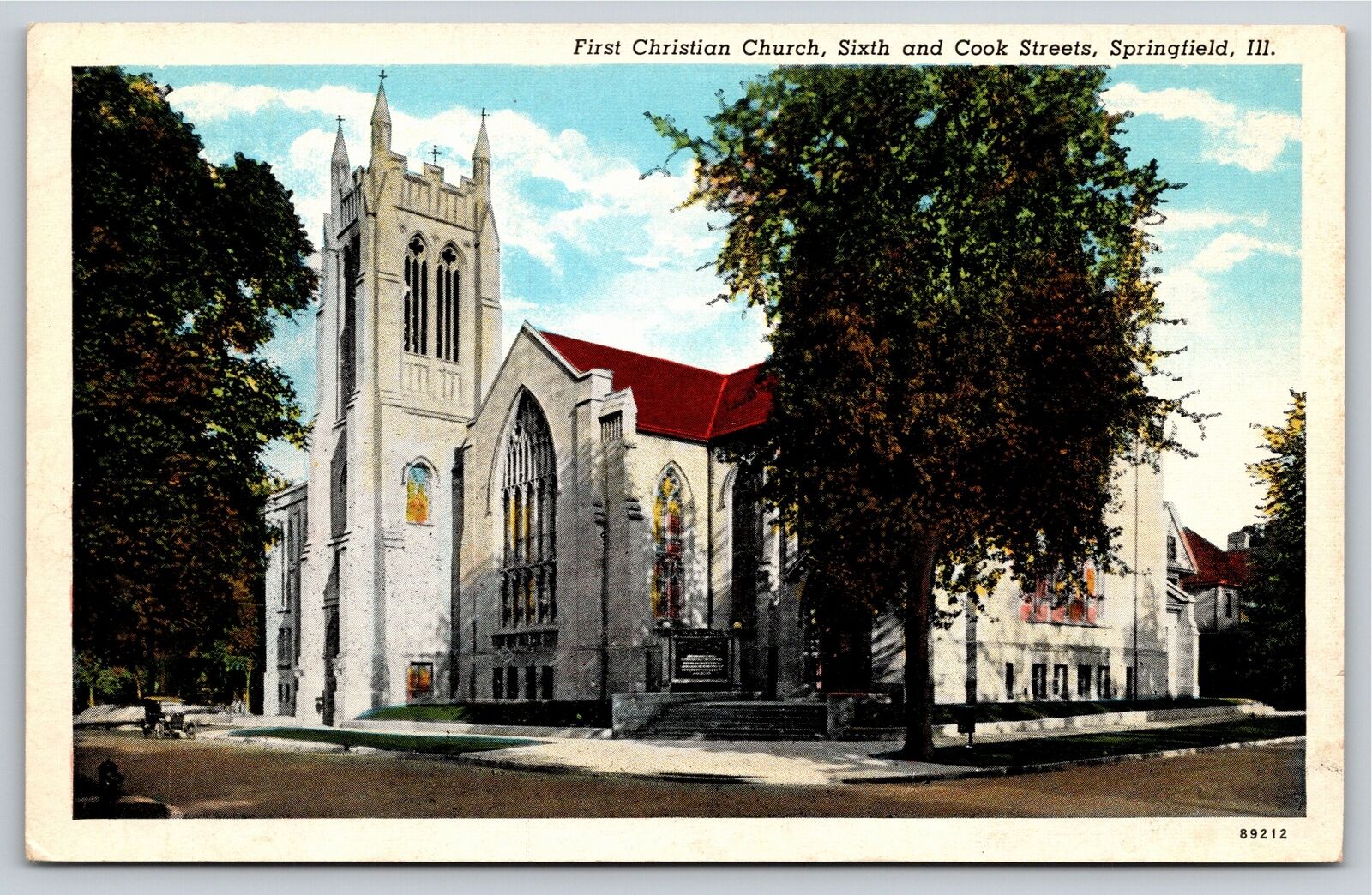 Springfield Illinois~First Christian Church On Sixth & Cook Streets~Vintage PC