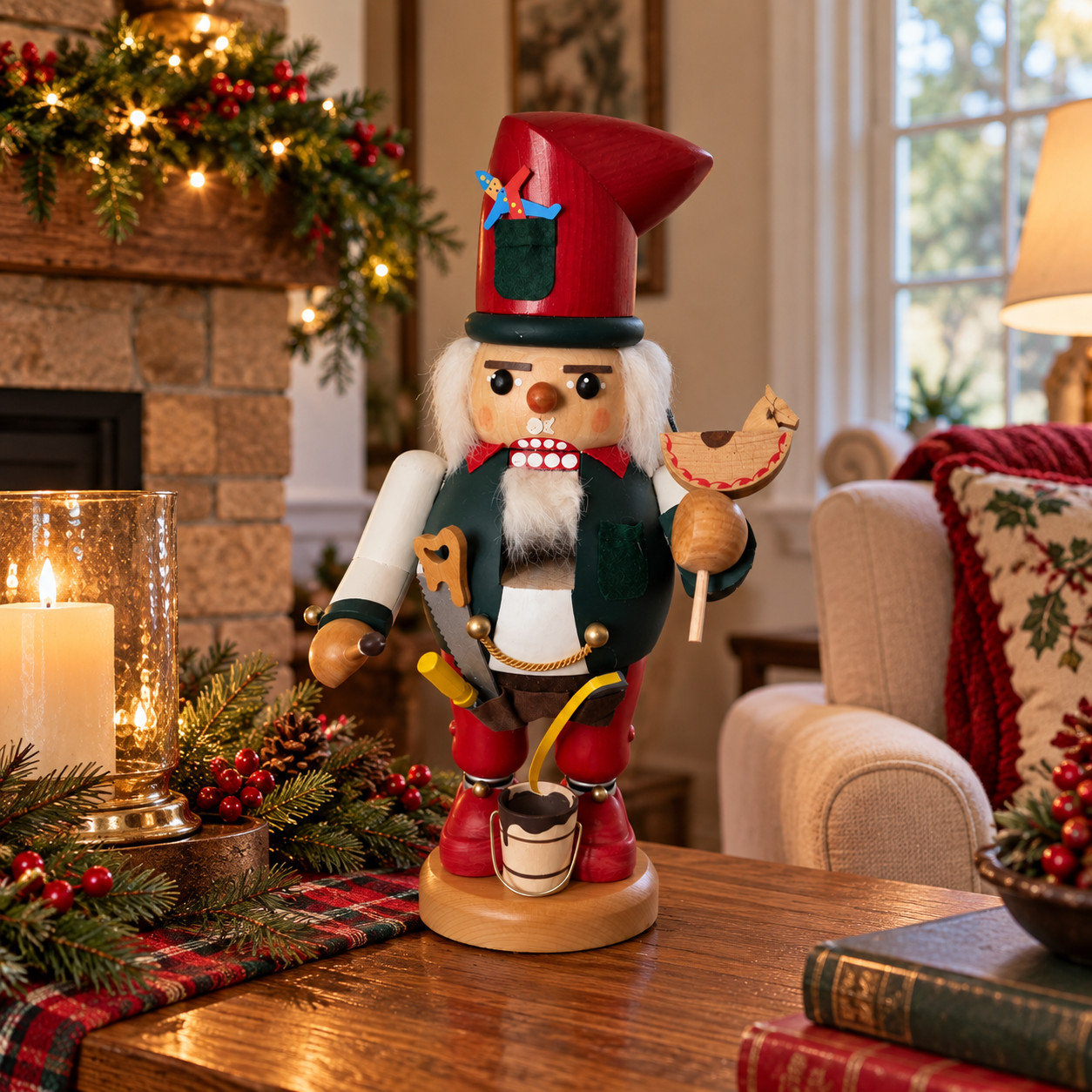 Vintage Richard Glasser RG Toy Maker Nutcracker 14" Erzgebirge Wood Vintage Richard Glasser RG Toy Maker Nutcracker 14" Erzgebirge Wood