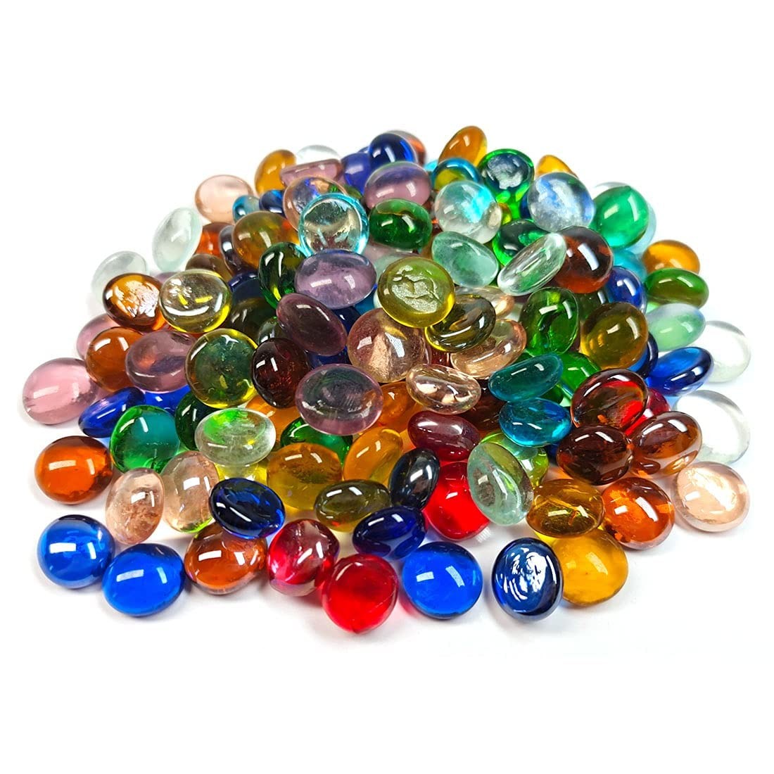 100PCS Mini Glass Gems,Mixed Colour Mancala Stones Flat Bottom Marble Beads for 100PCS Mini Glass Gems,Mixed Colour Mancala Stones Flat Bottom Marble Beads for
