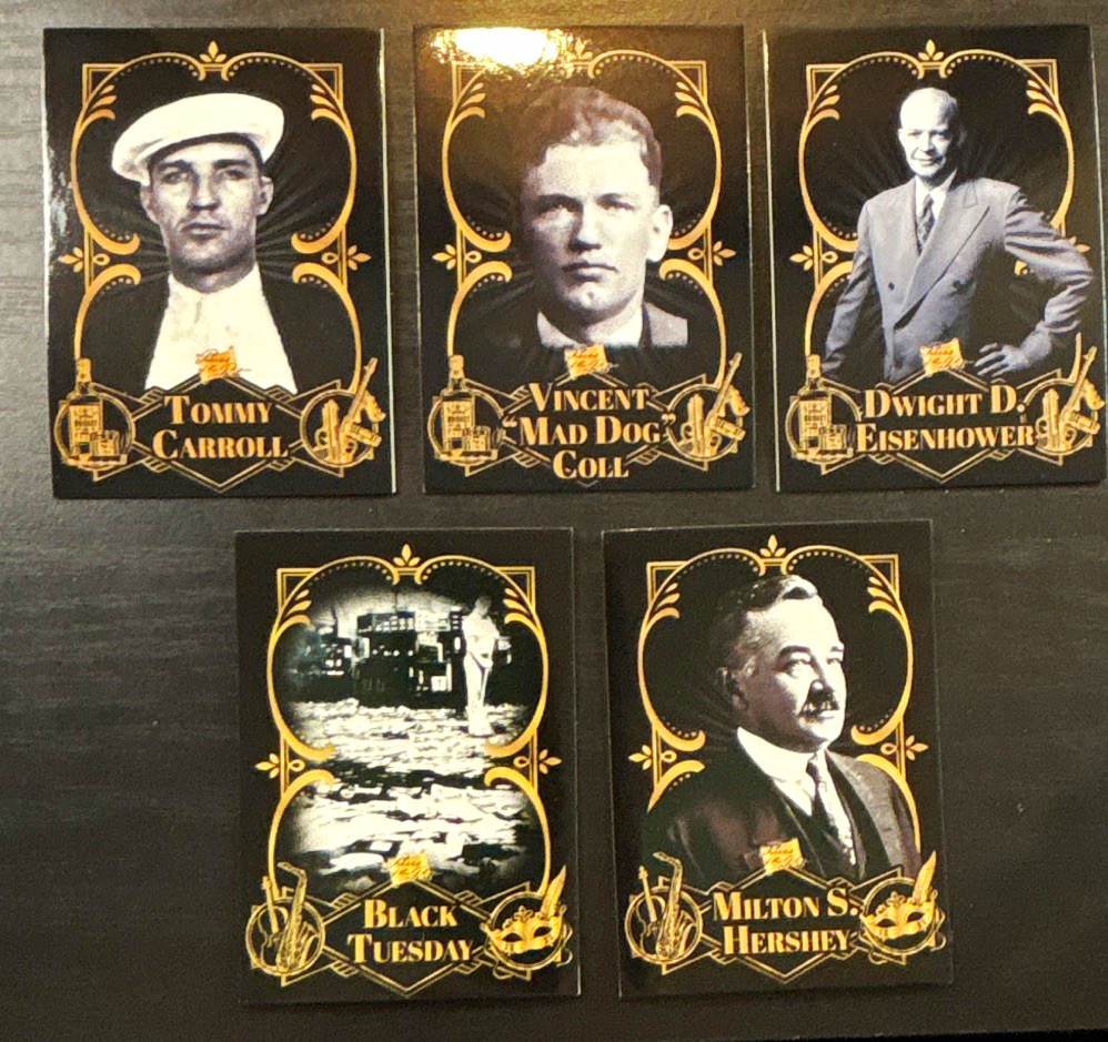 5 Card Lot Tommy Carroll + Vincent Mad Dog Coll + Eisenhower + Hershey 5 Card Lot Tommy Carroll + Vincent Mad Dog Coll + Eisenhower + Hershey