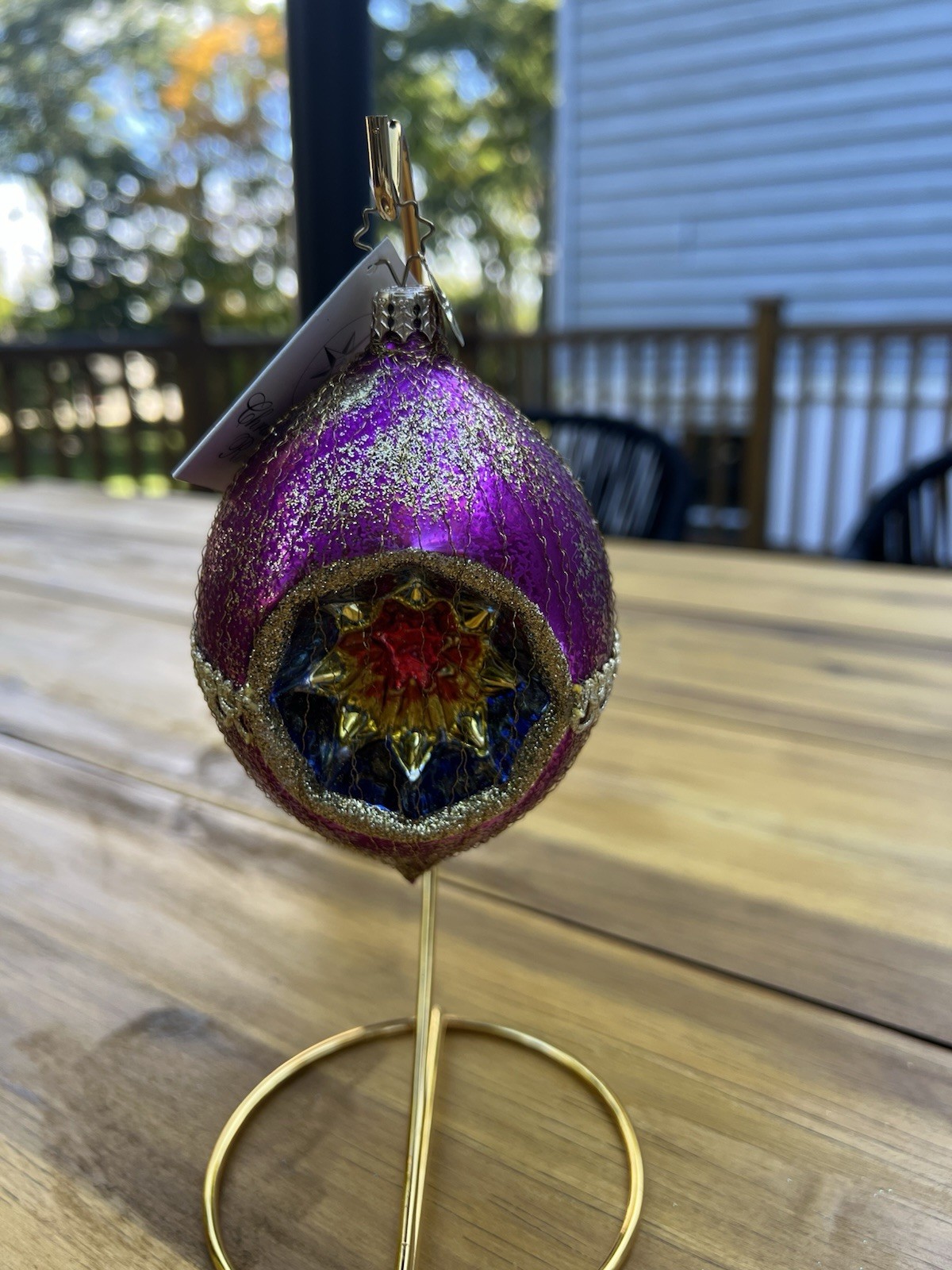 Christopher Radko Rare Find Christmas Ornament Glitter Star Reflector Christopher Radko Rare Find Christmas Ornament Glitter Star Reflector