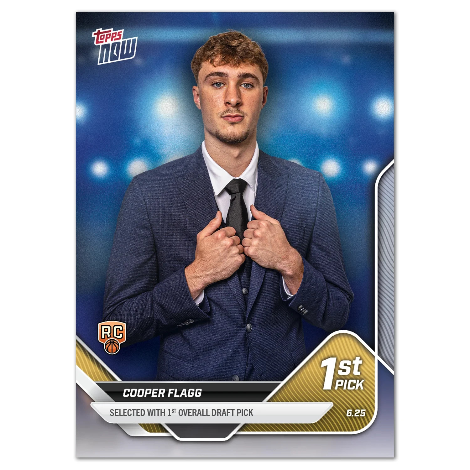 2025-26 TOPPS NOW COOPER FLAGG ROOKIE DRAFT CARD 1ST OFFICAL ROOKIE D-1