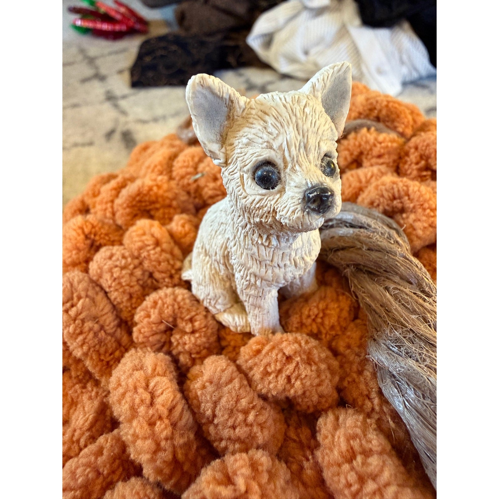 Vintage 1985 Chihuahua Figurine Dog Statue Collectible Chihuahua Lover Decor