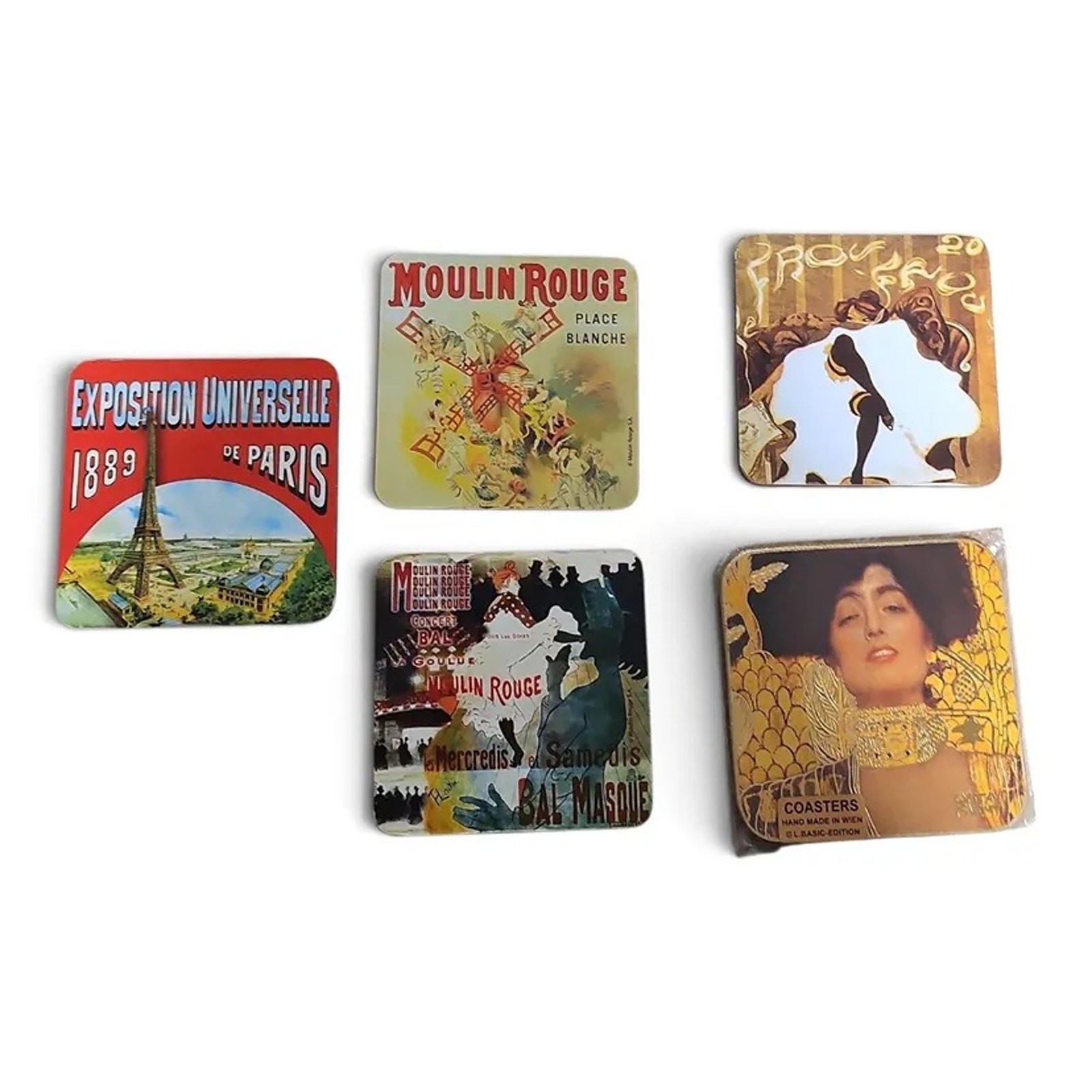Cartexpo Vintage French Coasters w/ Cork backing Cartexpo Vintage French Coasters w/ Cork backing