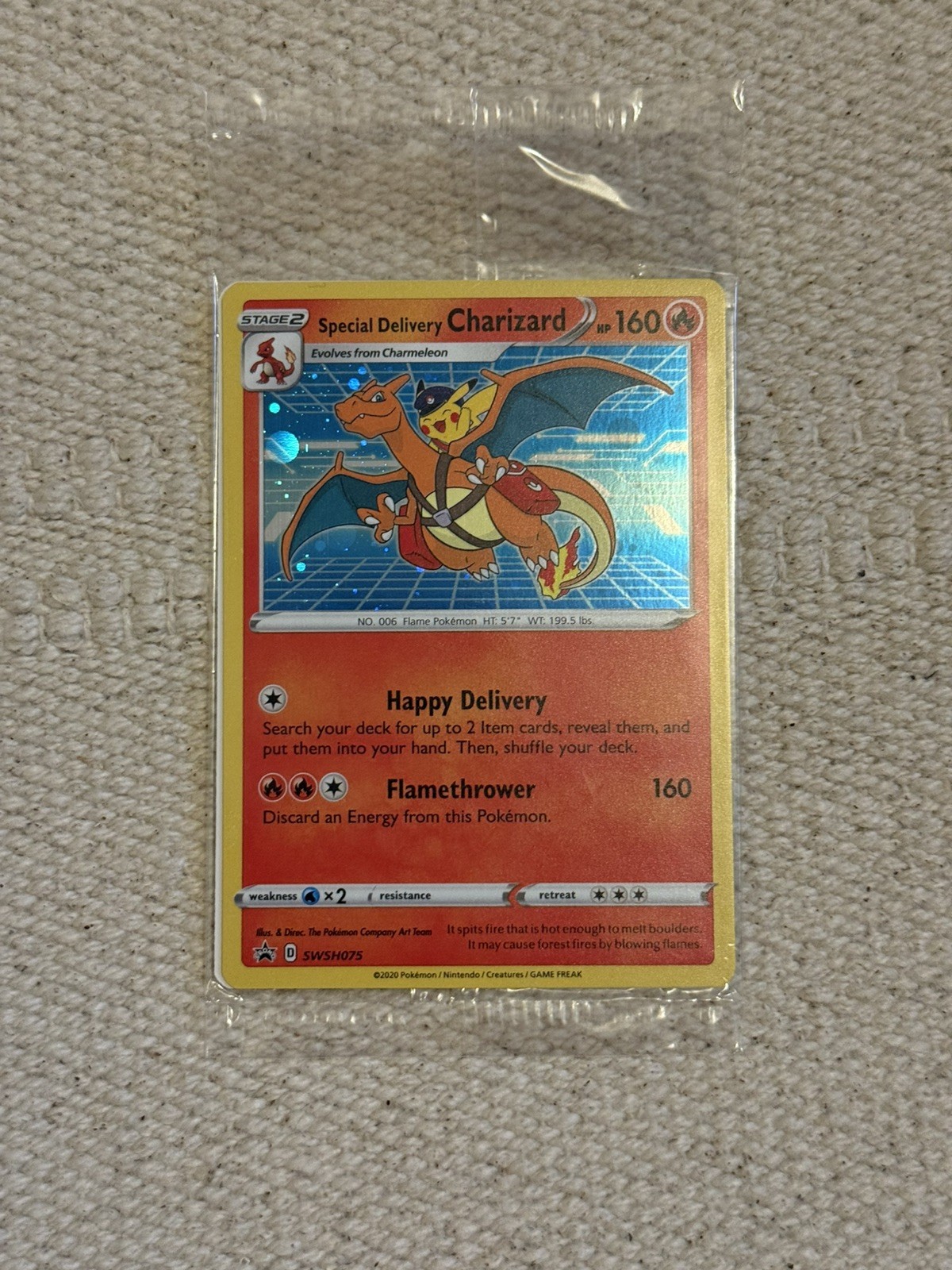 Special Delivery Charizard Sword & Shield Promo Holo Sealed Pokémon Tcg Special Delivery Charizard Sword & Shield Promo Holo Sealed Pokémon Tcg