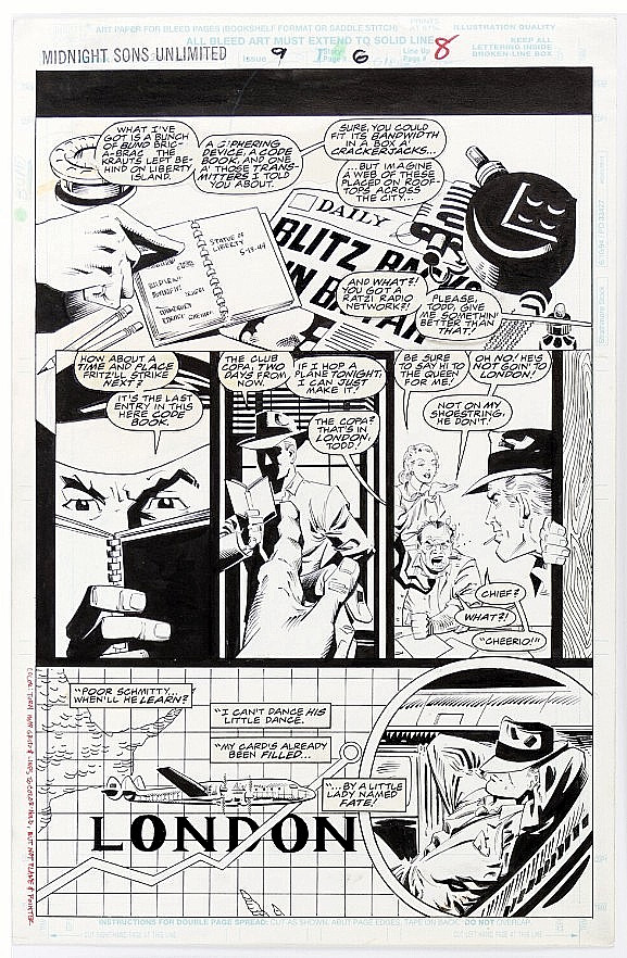 Midnight Sons Unlimited #9 Page 6 James Fry Original Comic art Marvel 1995 Midnight Sons Unlimited #9 Page 6 James Fry Original Comic art Marvel 1995
