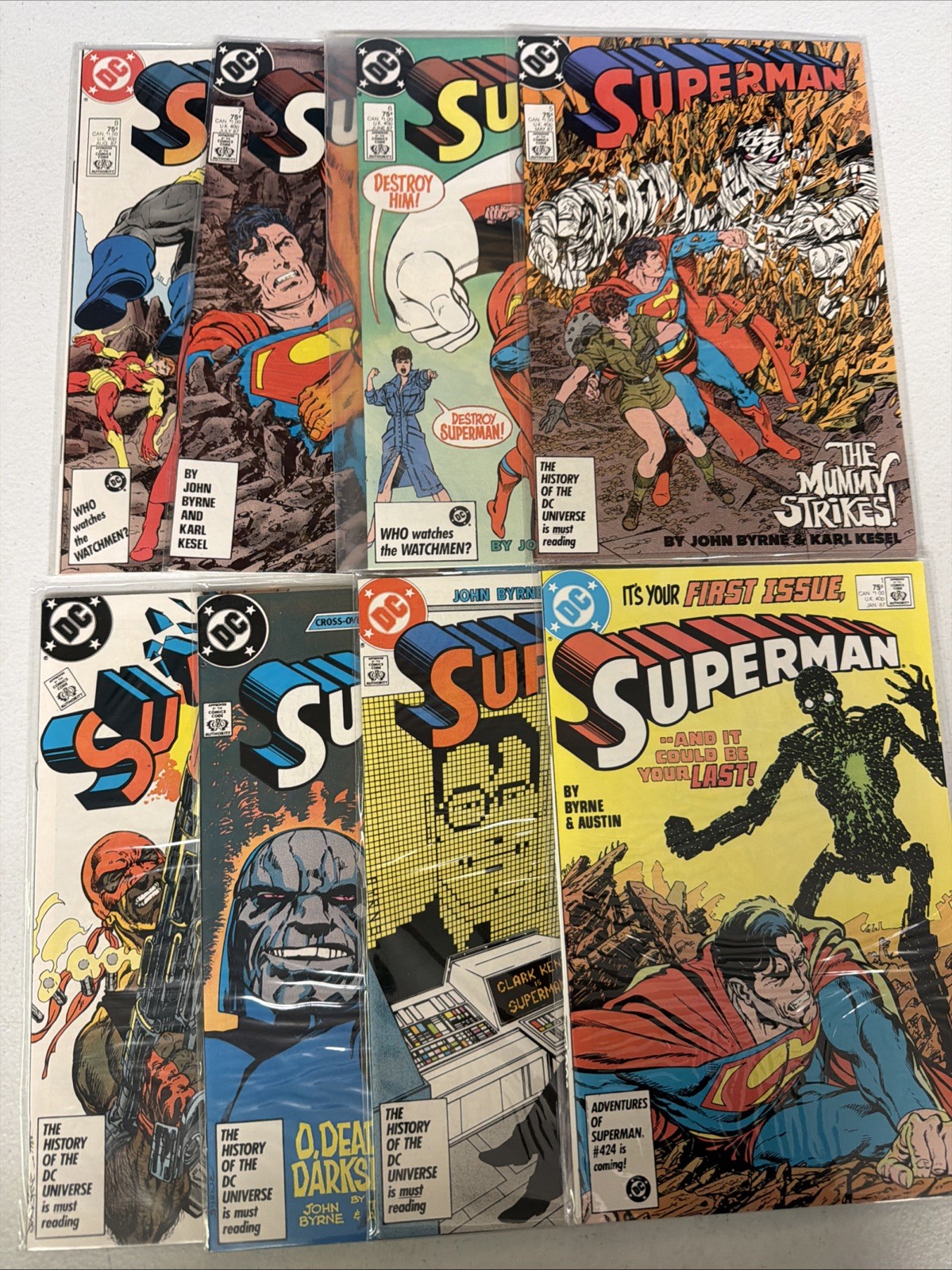Superman #1 2 3 4 5 6 7 8 1987 DC Comics Lot Run Set VF/NM *U4 Superman #1 2 3 4 5 6 7 8 1987 DC Comics Lot Run Set VF/NM *U4