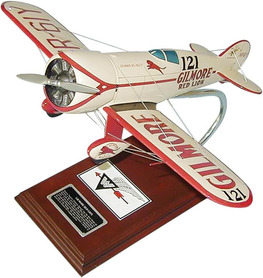Wedell Williams Red Lion Racer Desk Top Display Model Plane 1/20 SC Airplane New