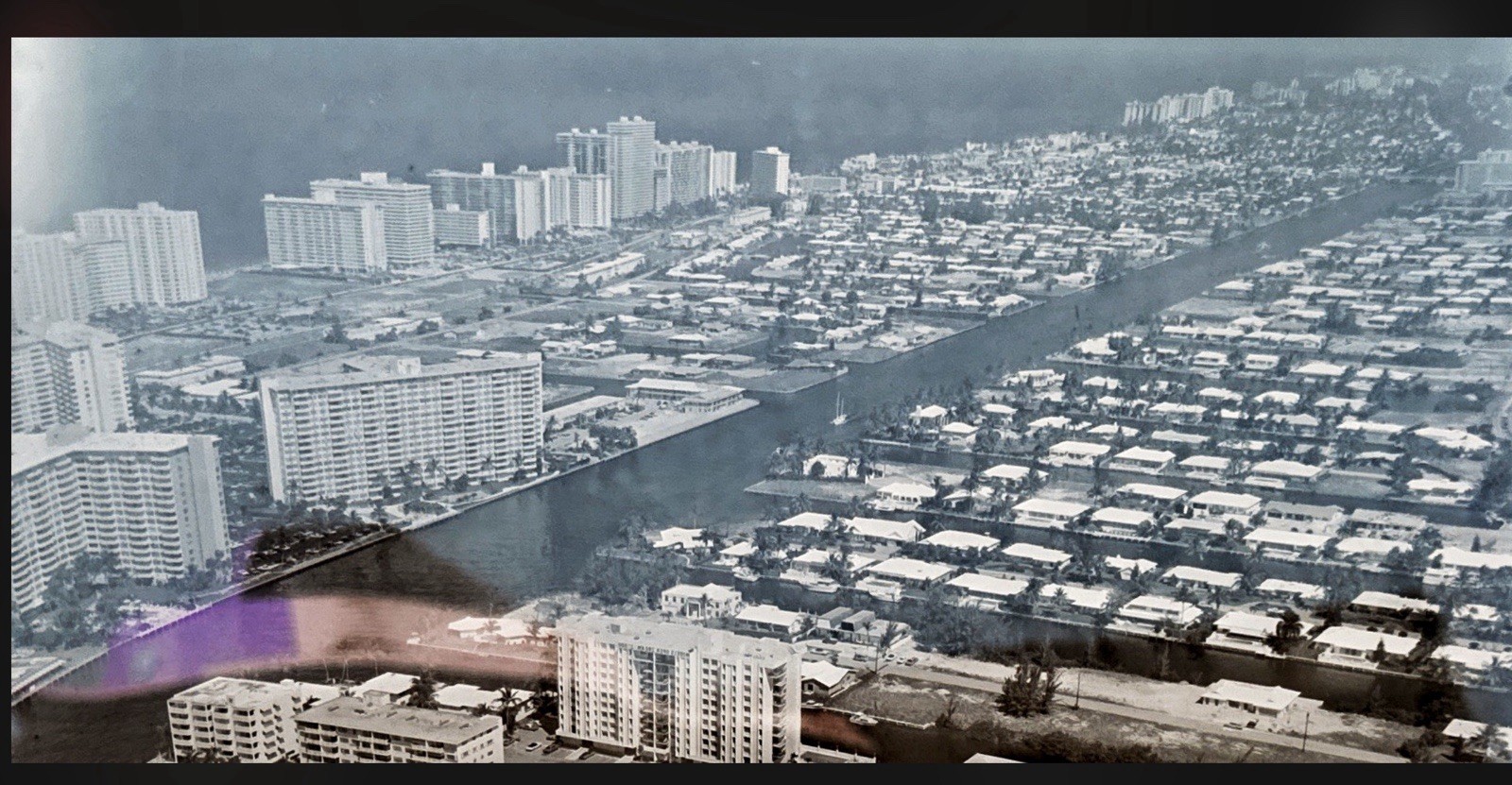 Vintage 1970s Florida Aerial Photography Negative Film Roll Mapping Survey 9.5